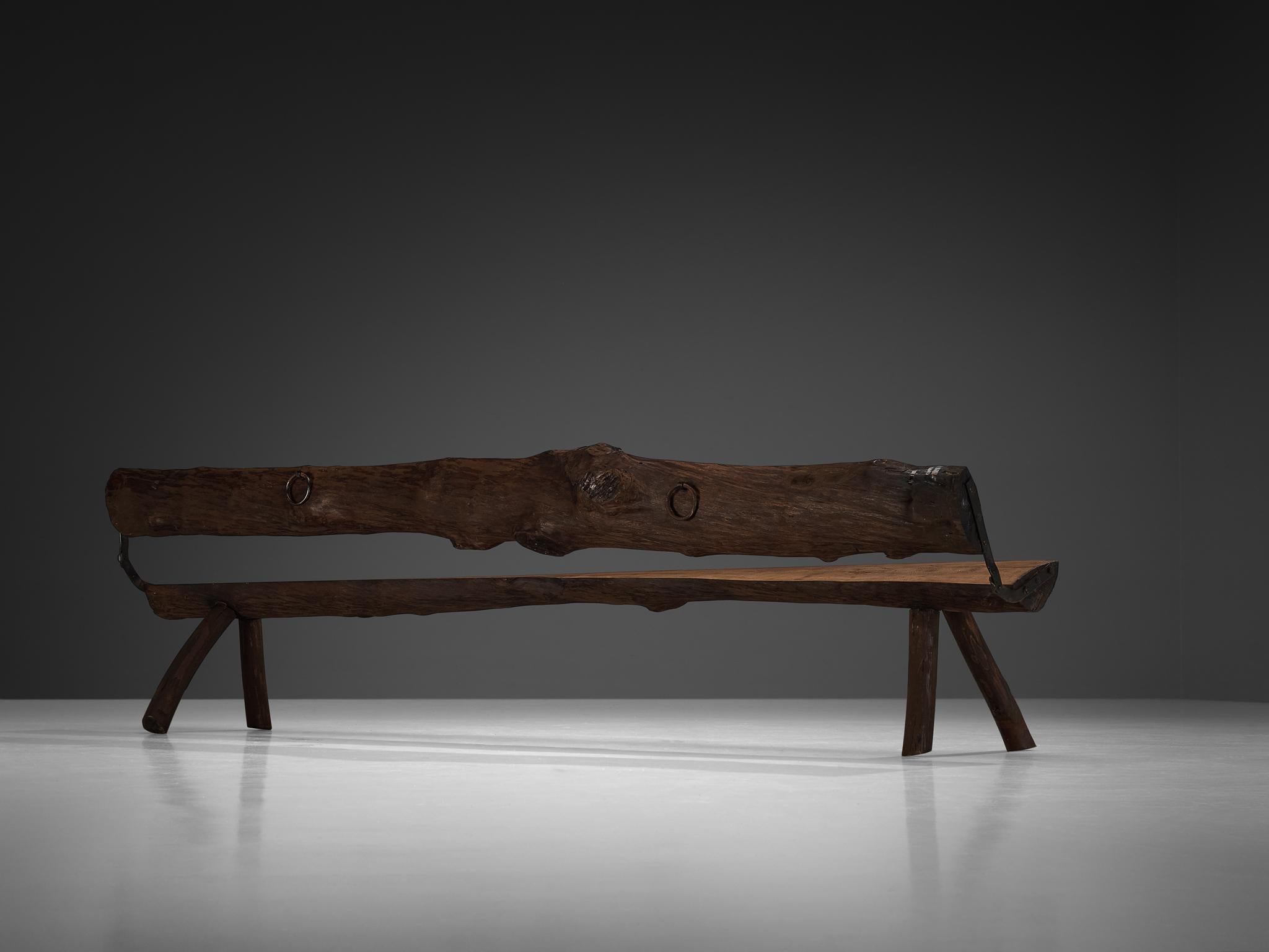 Naturalistic Tree Slab Large Bench 296 cm/116.54 in.