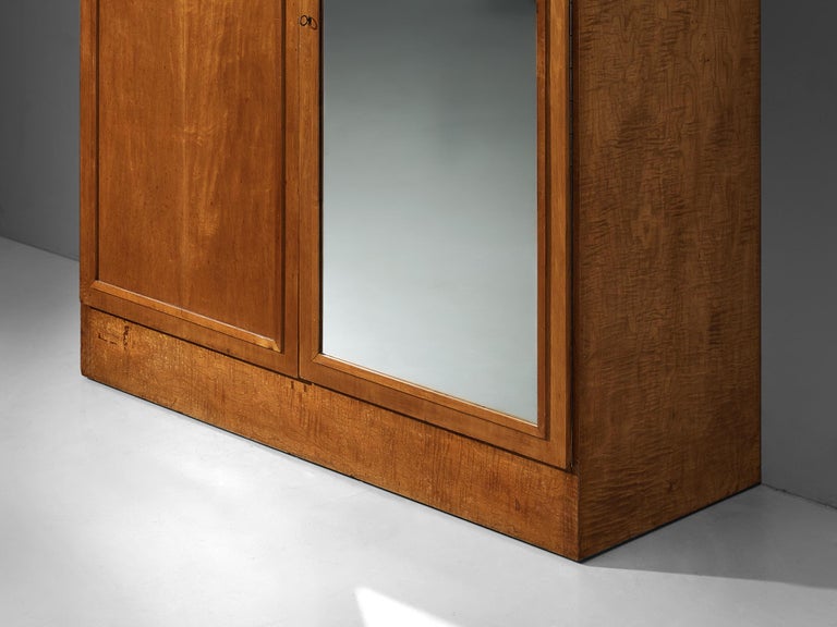 Rare Studio B.B.P.R. Wardrobe in Maple and Mirrored Glass ca. 1933