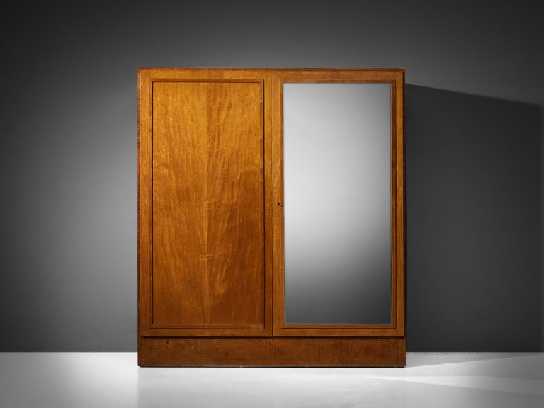 Rare Studio B.B.P.R. Wardrobe in Maple and Mirrored Glass ca. 1933