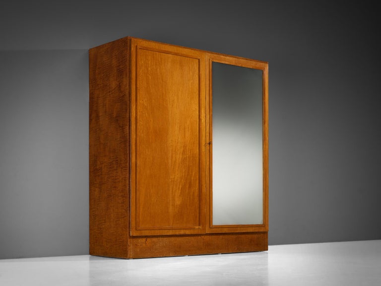 Rare Studio B.B.P.R. Wardrobe in Maple and Mirrored Glass ca. 1933