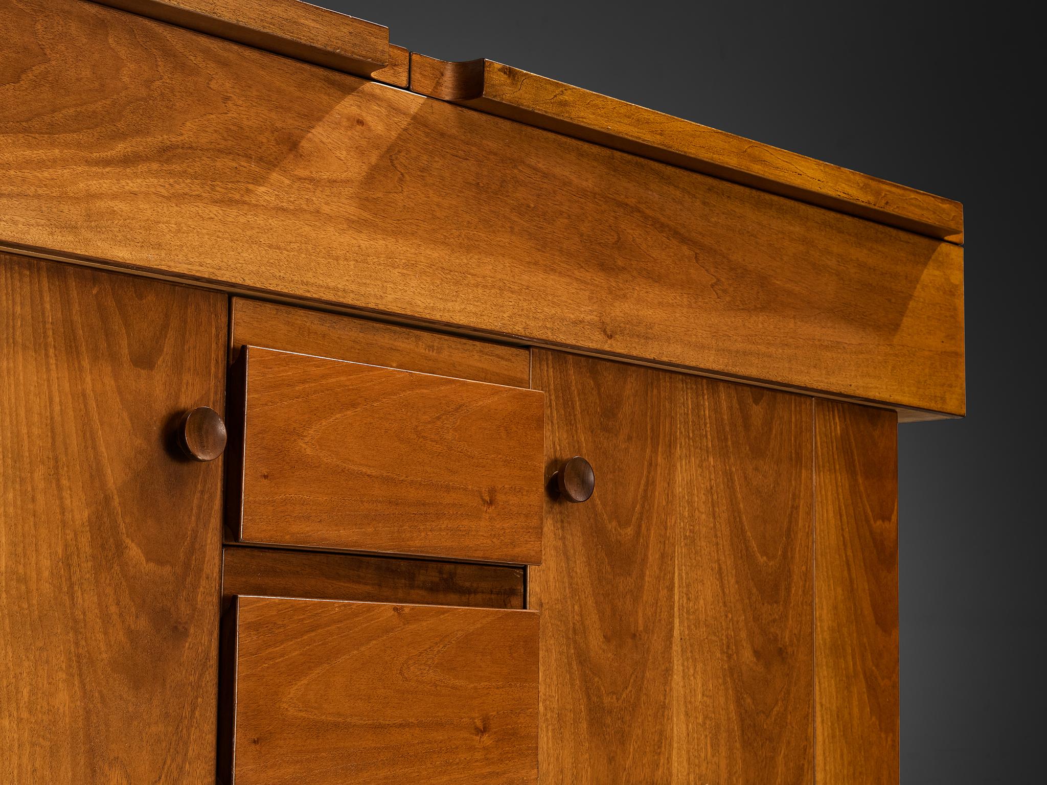 Giovanni Michelucci for Poltronova 'Torbecchia' Sideboard in Walnut