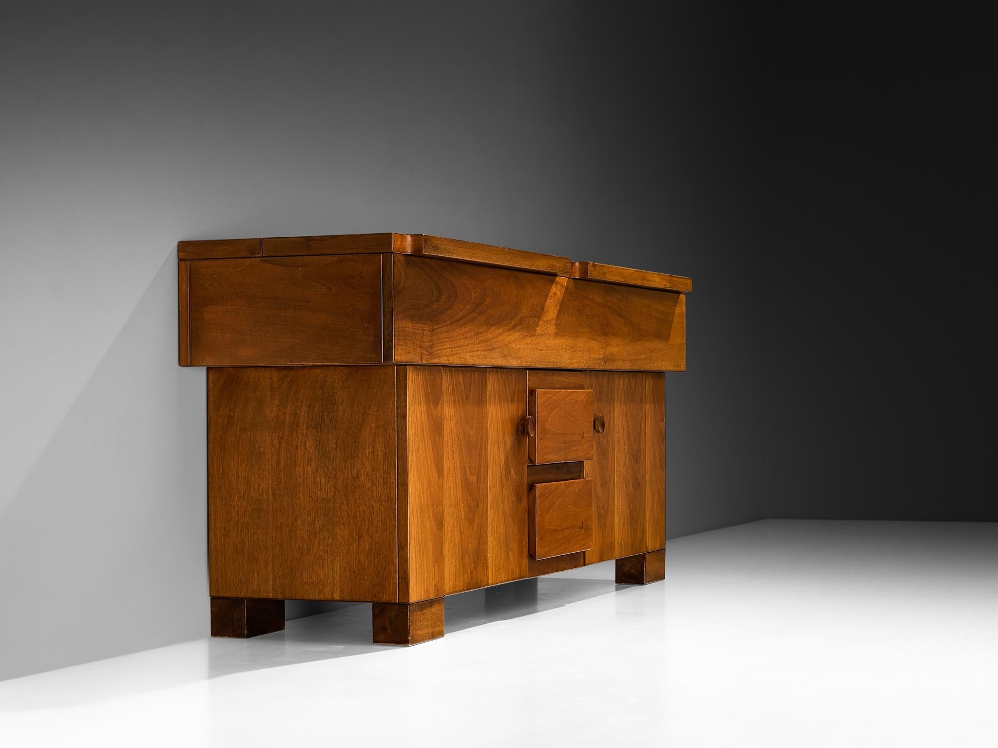 Giovanni Michelucci for Poltronova 'Torbecchia' Sideboard in Walnut