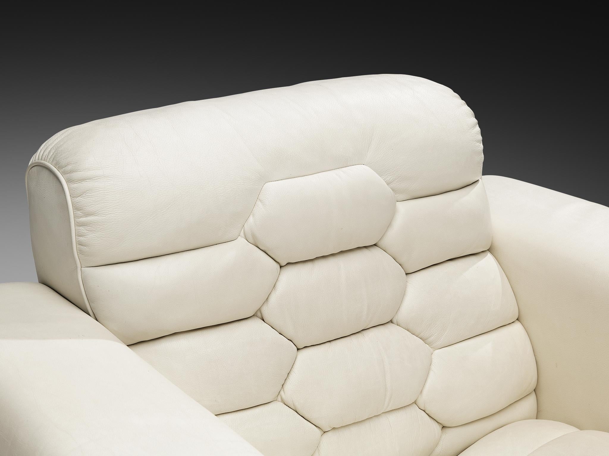 Robert Haussmann for De Sede 'DS-P' Lounge Chair in White Leather