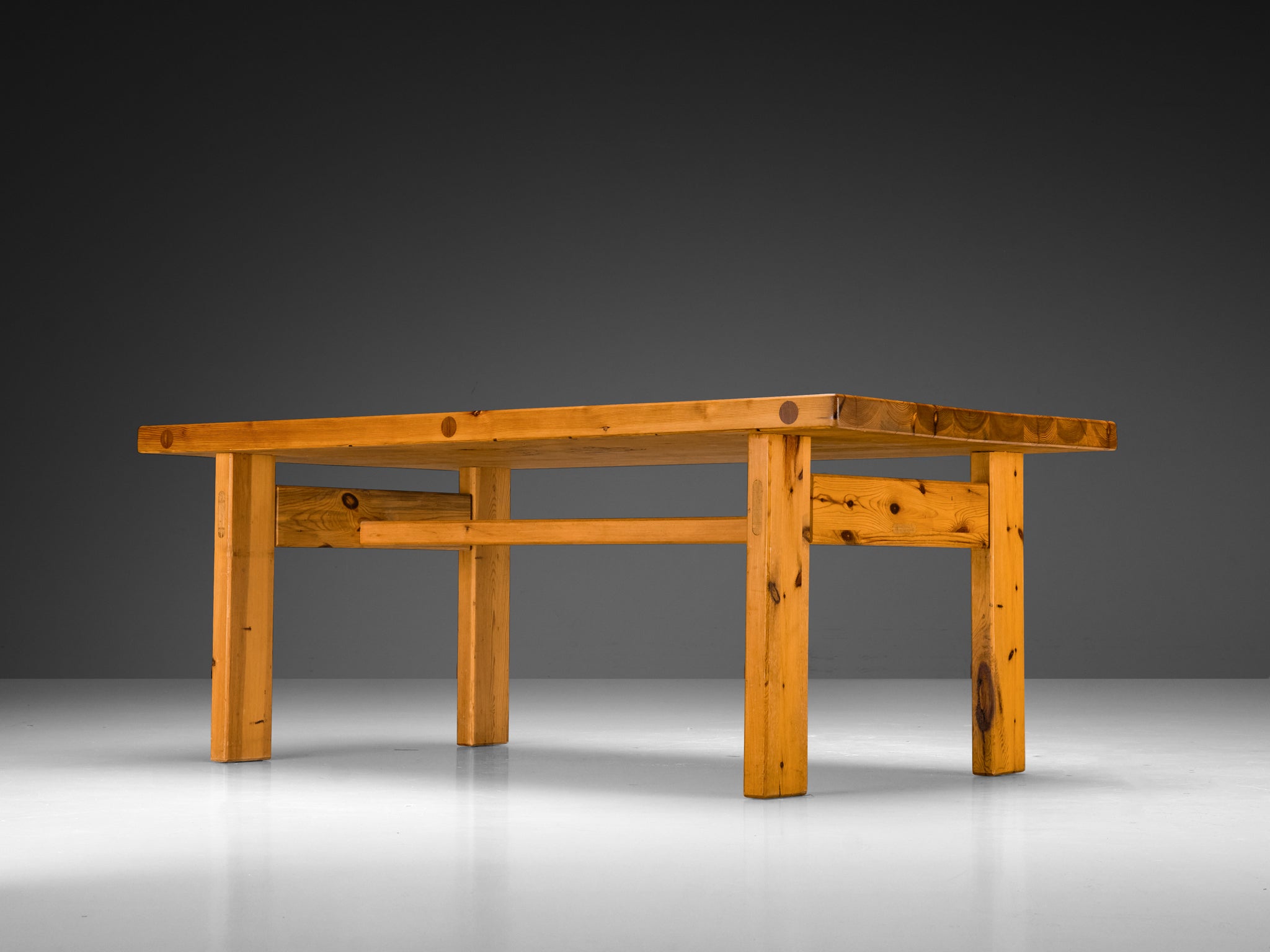 Roland Wilhelmsson Dining Table in Solid Pine 1970s