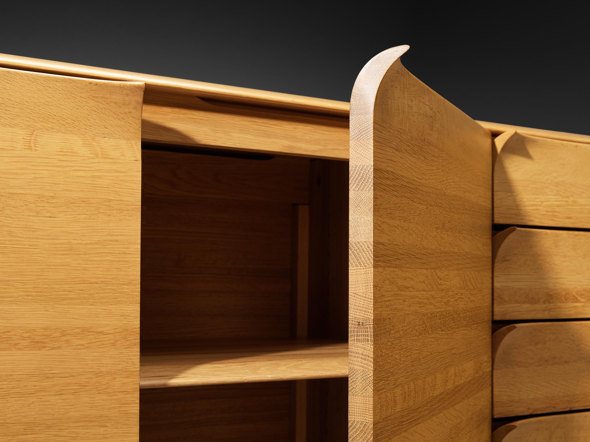 Bob van den Berghe for Van Den Berghe Pauvers 'Iris' Sideboard in Solid Oak