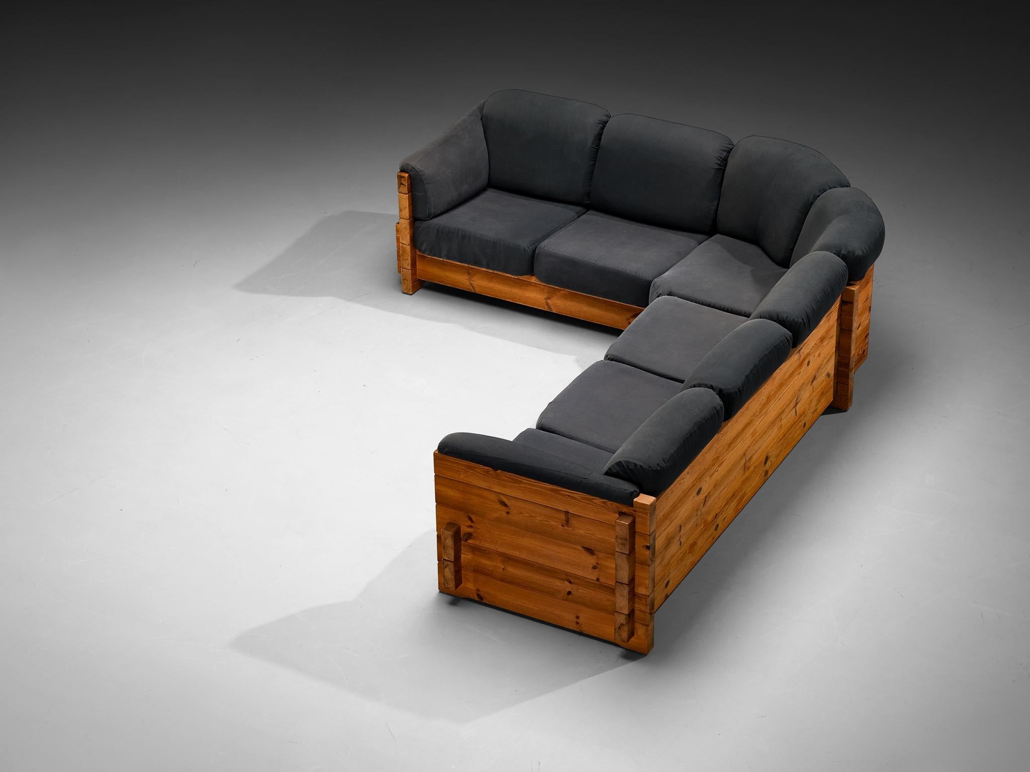 Hans Jørgen Frydendal for Modul Bygge System Corner Sofa in Solid Pine