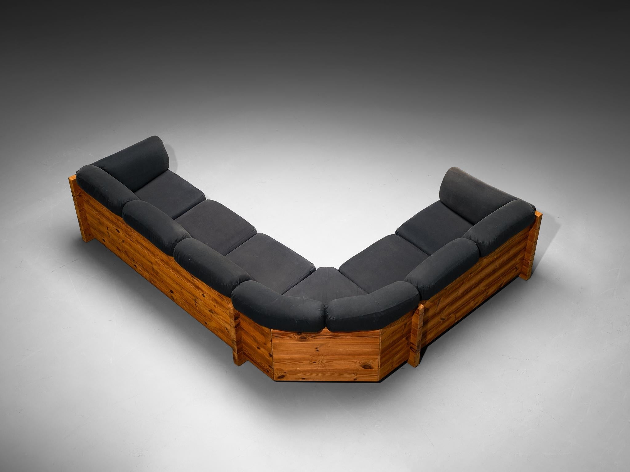 Hans Jørgen Frydendal for Modul Bygge System Corner Sofa in Solid Pine