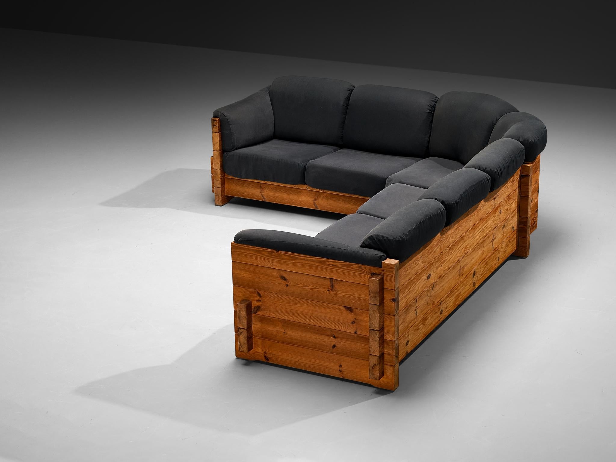 Hans Jørgen Frydendal for Modul Bygge System Corner Sofa in Solid Pine