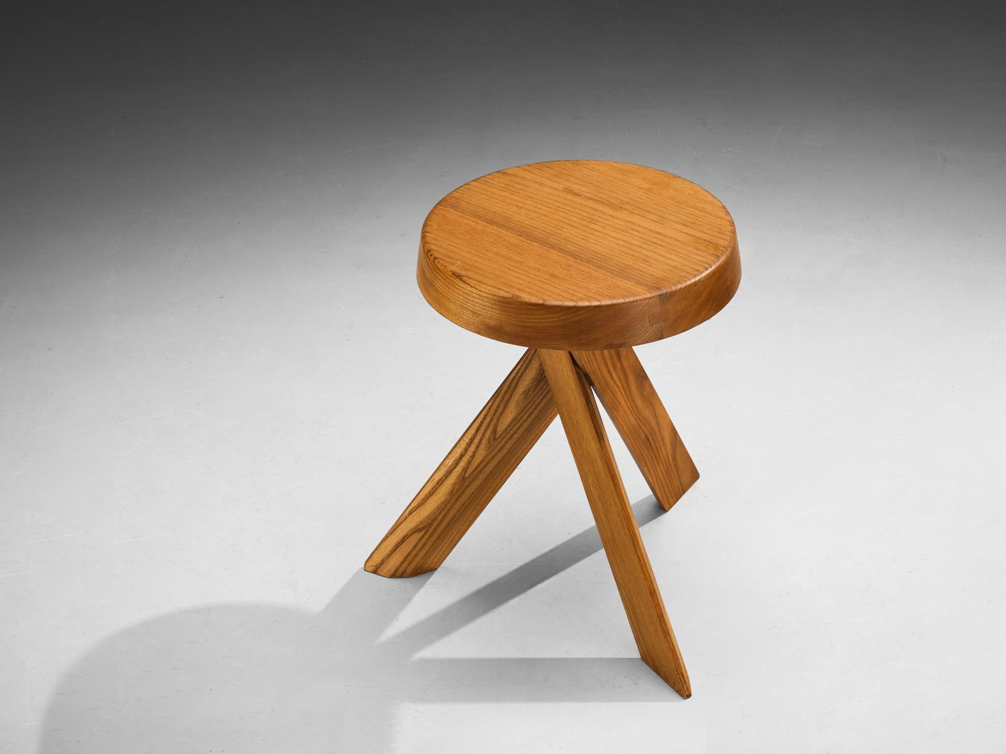 Pierre Chapo Stools 'S13A' in Solid Elm