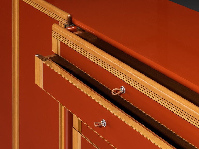 Afra & Tobia Scarpa for Maxalto 'Artona' Sideboard Red Lacquer and Walnut