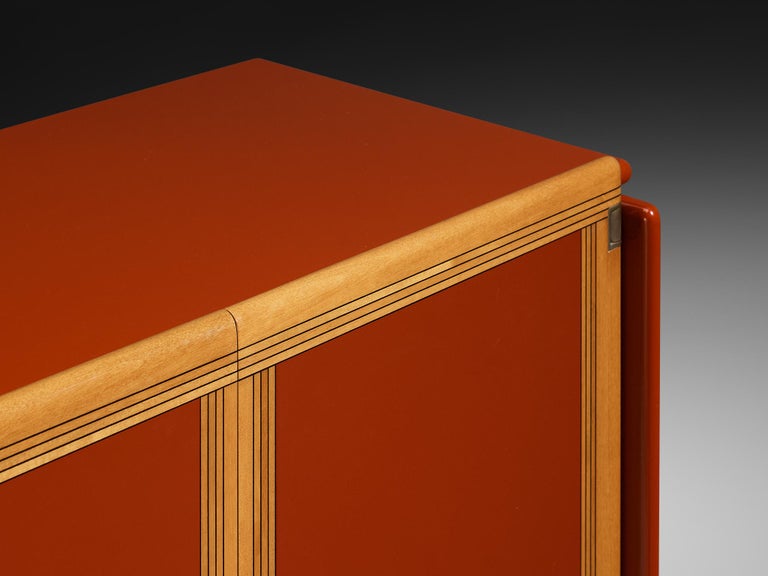 Afra & Tobia Scarpa for Maxalto 'Artona' Sideboard Red Lacquer and Walnut