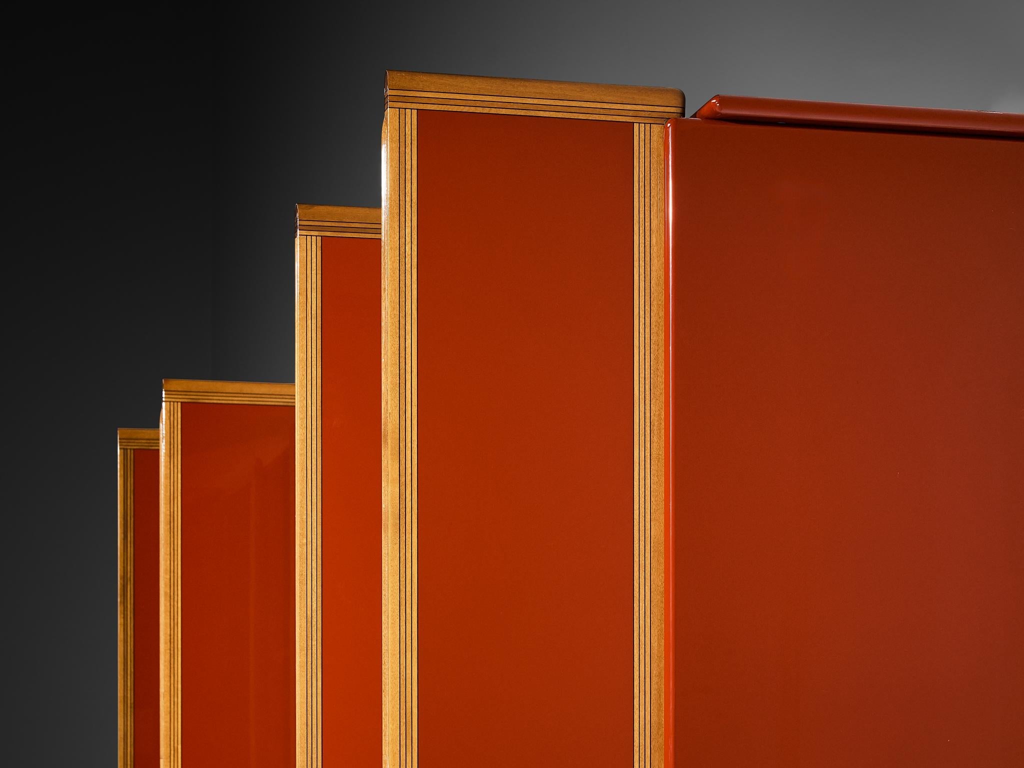 Afra & Tobia Scarpa for Maxalto Large 'Artona' Vitrine or Sideboard in Red