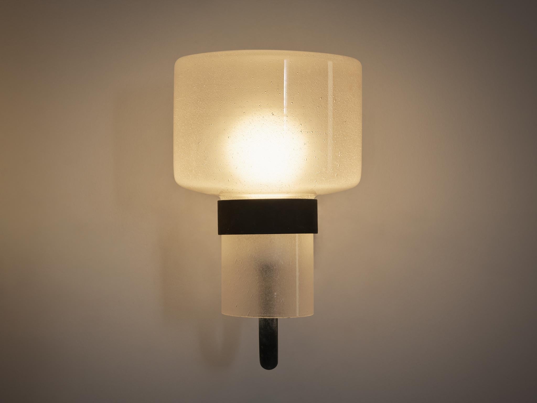 Hans-Agne Jakobsson 'V-138' Wall Lights in Copper and Blown Glass