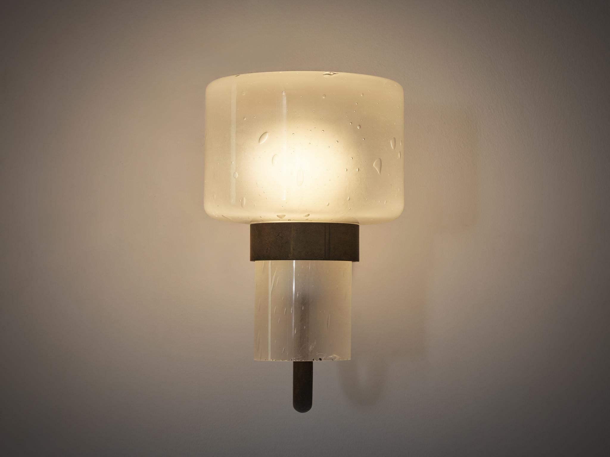 Hans-Agne Jakobsson Wall Light in Copper and Blown Glass