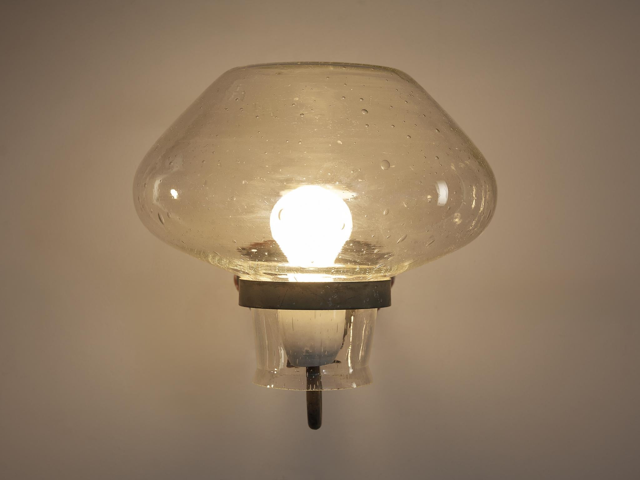 Gunnar Asplund Wall Lights in Glass and Metal 1940s