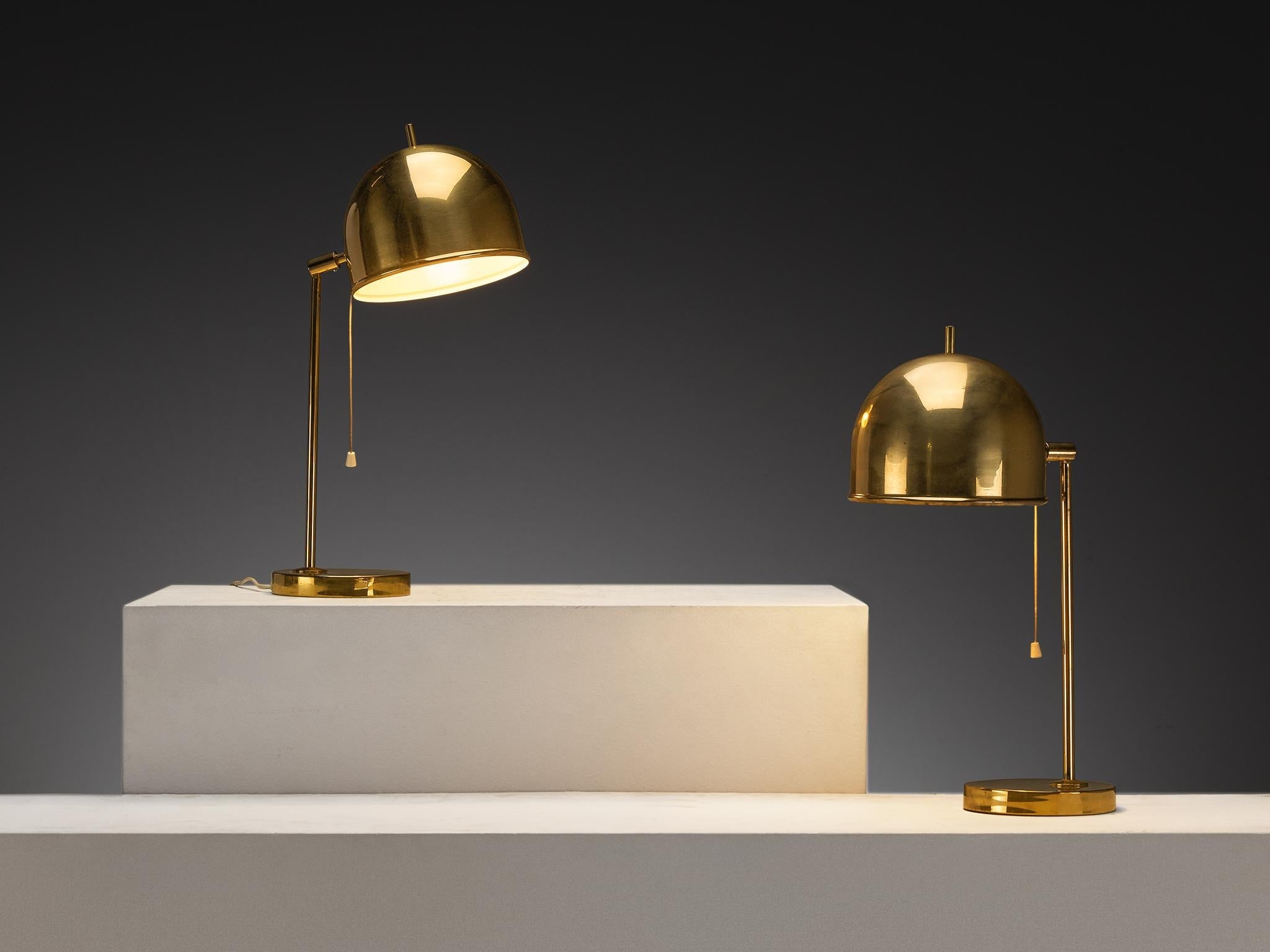 Swedish Bergboms Table Lamps in Brass