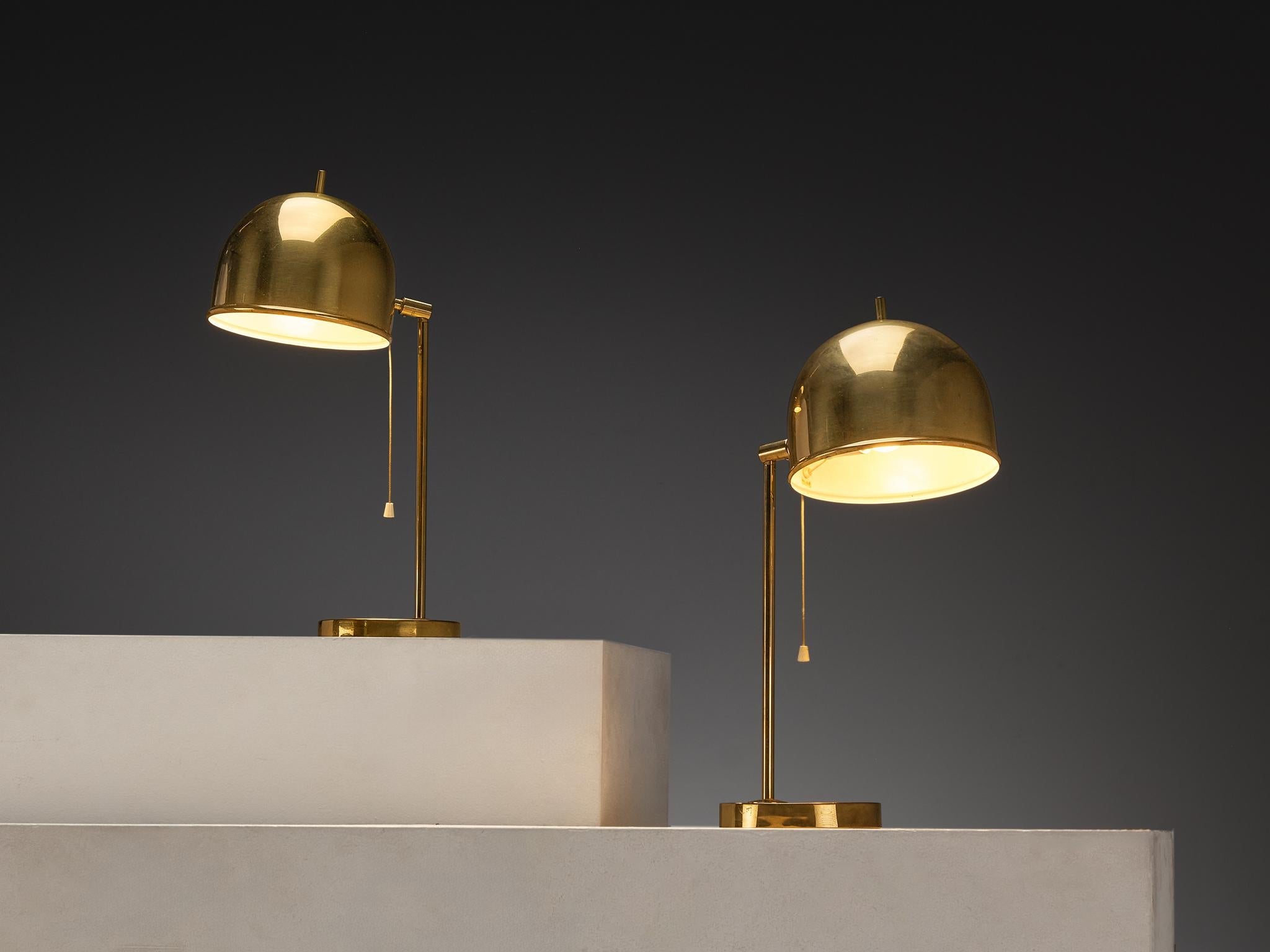 Swedish Bergboms Table Lamps in Brass