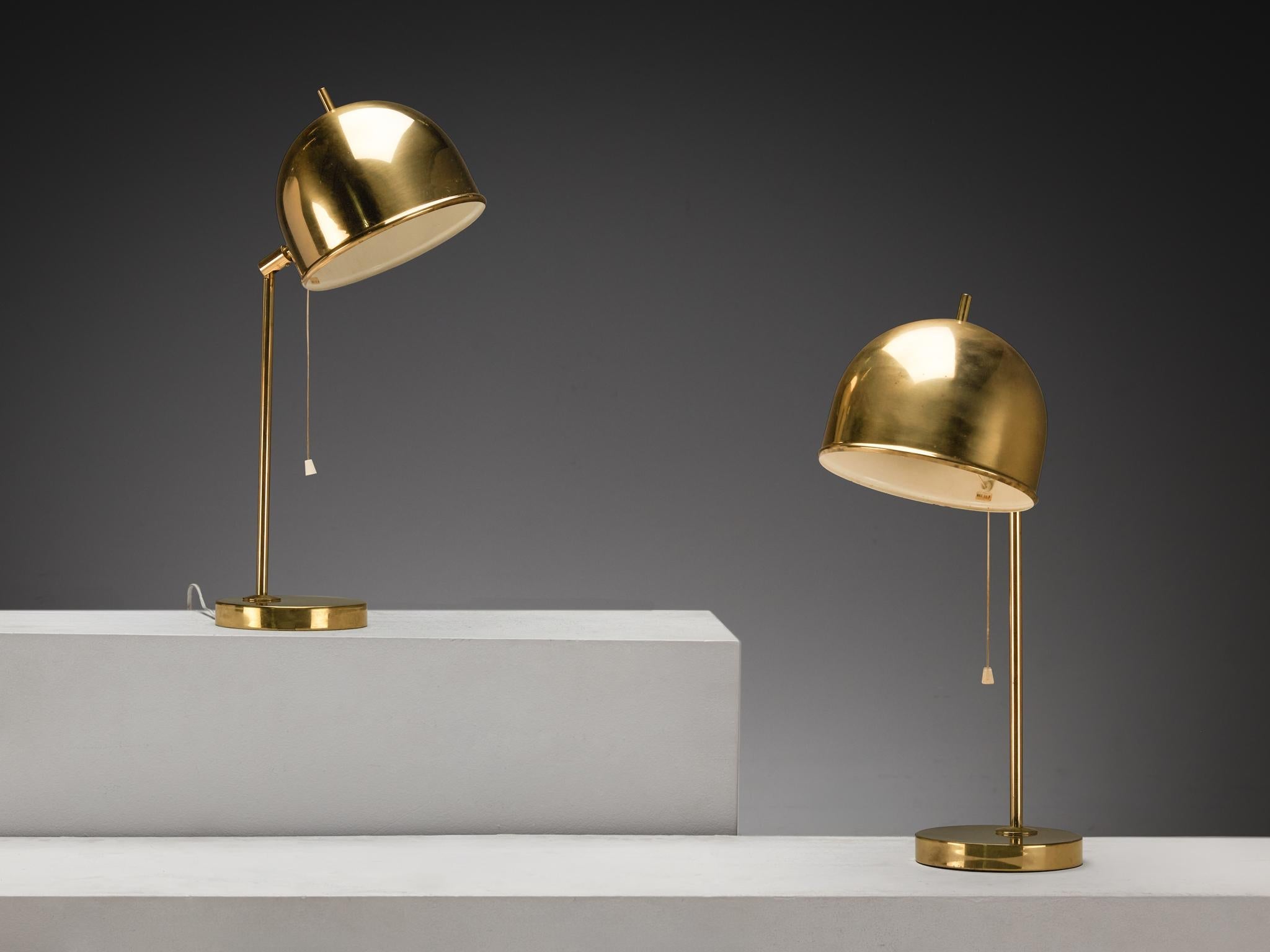 Swedish Bergboms Table Lamps in Brass