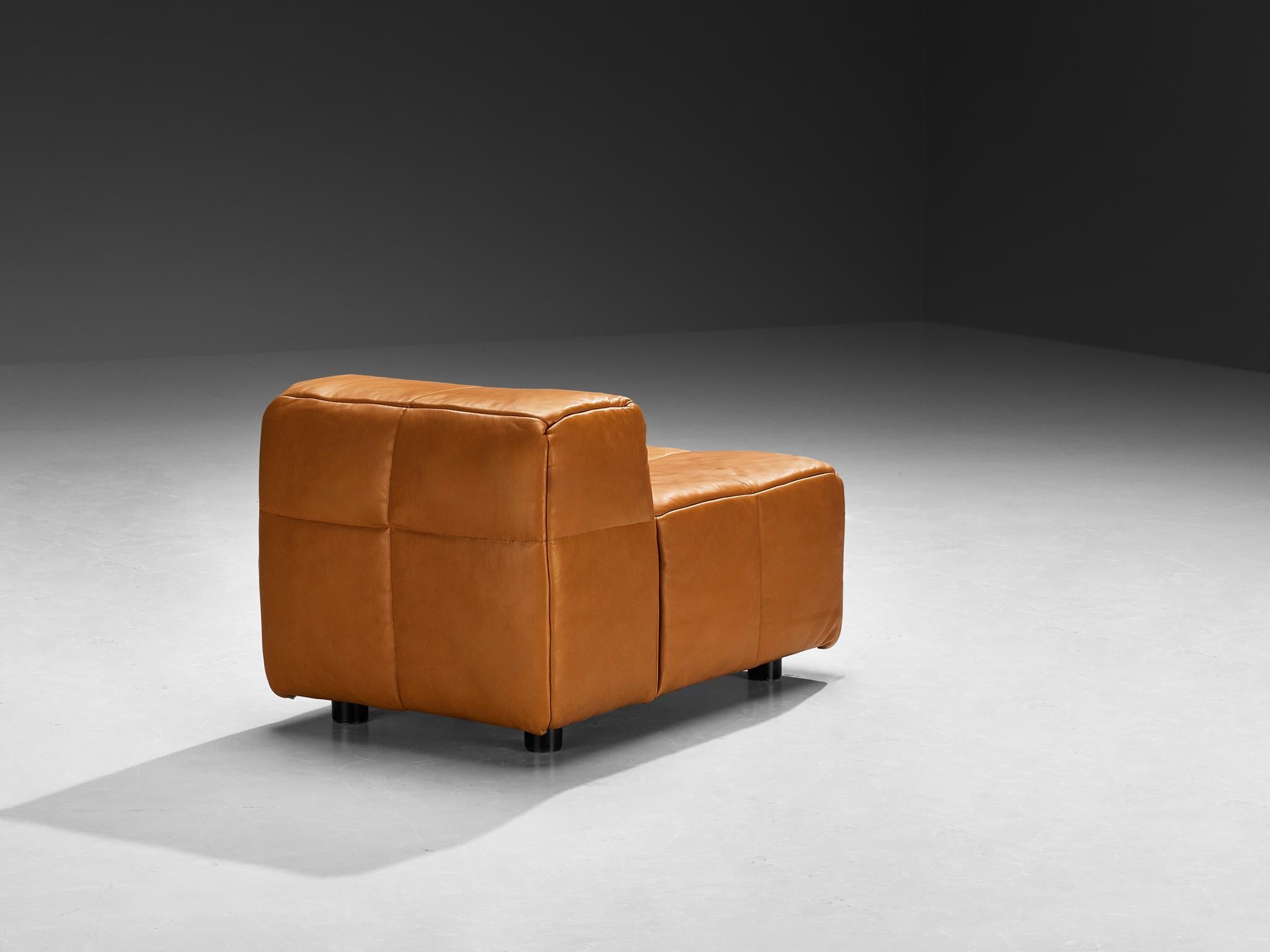 Hans Hopfer for Wiener Werkstätte Castell Lounge Chair in Cognac Leather