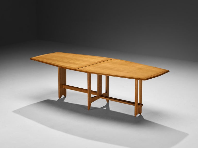 Guillerme & Chambron for Votre Maison 'Portefeuille' Table Solid Oak 1950s