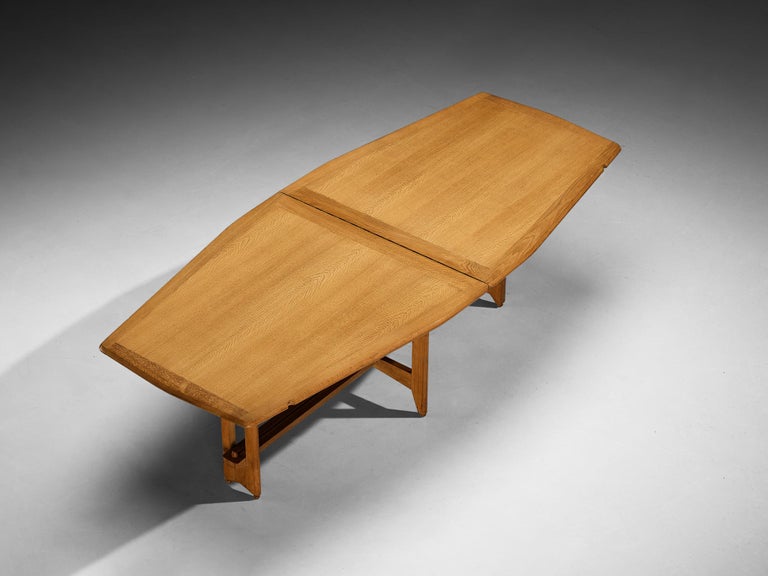 Guillerme & Chambron for Votre Maison 'Portefeuille' Table Solid Oak 1950s