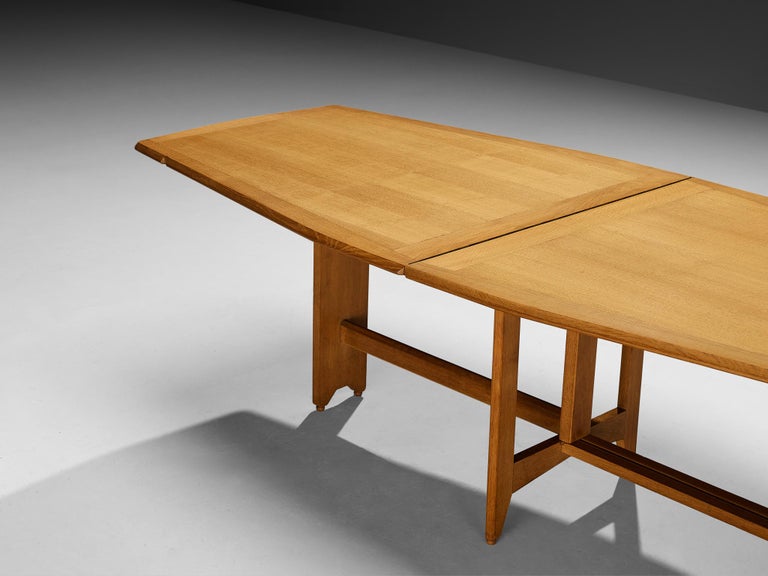 Guillerme & Chambron for Votre Maison 'Portefeuille' Table Solid Oak 1950s