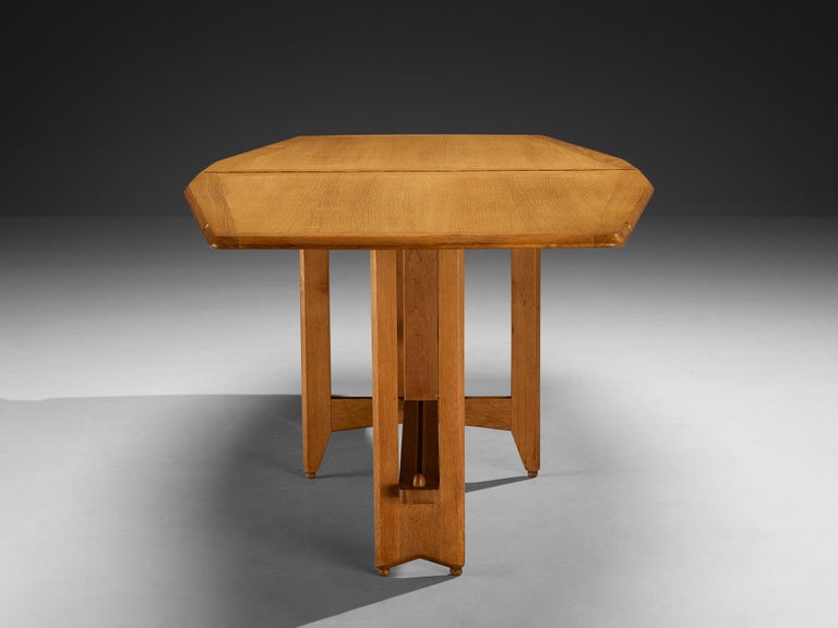 Guillerme & Chambron for Votre Maison 'Portefeuille' Table Solid Oak 1950s