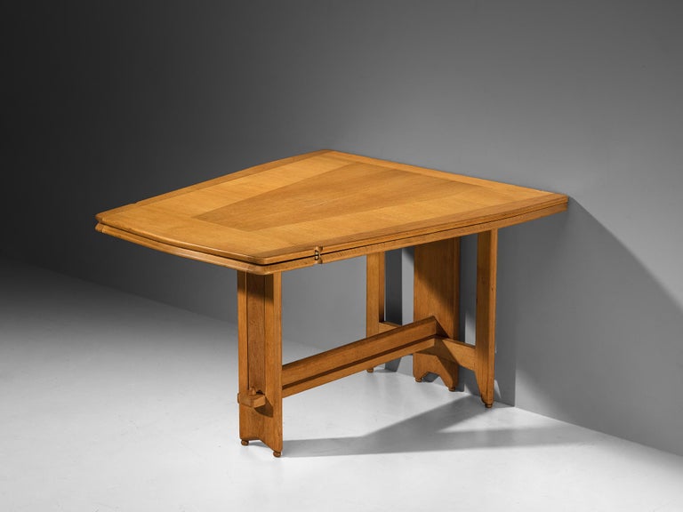 Guillerme & Chambron for Votre Maison 'Portefeuille' Table Solid Oak 1950s