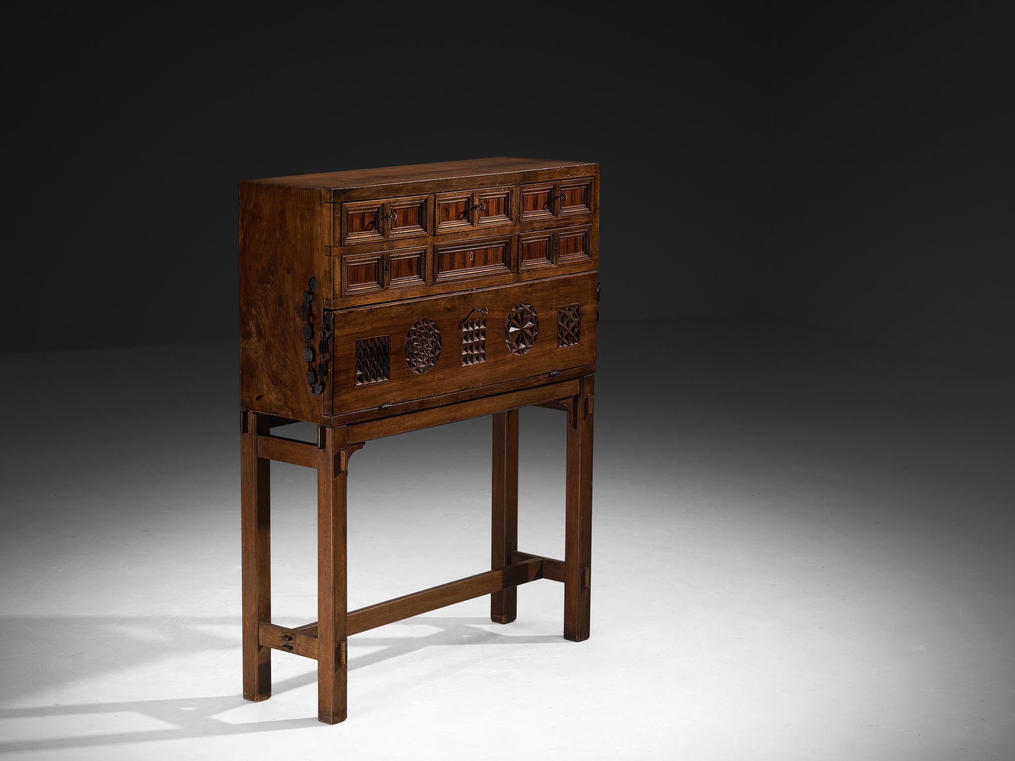 Giuseppe Rivadossi Secretaire in Walnut