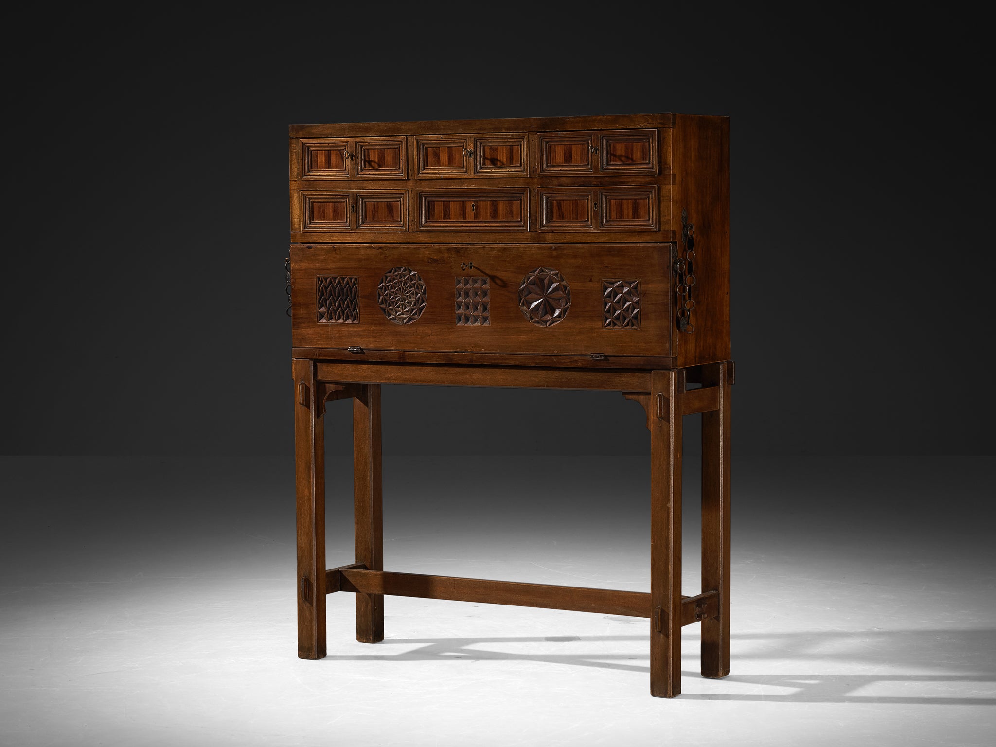 Giuseppe Rivadossi Secretaire in Walnut