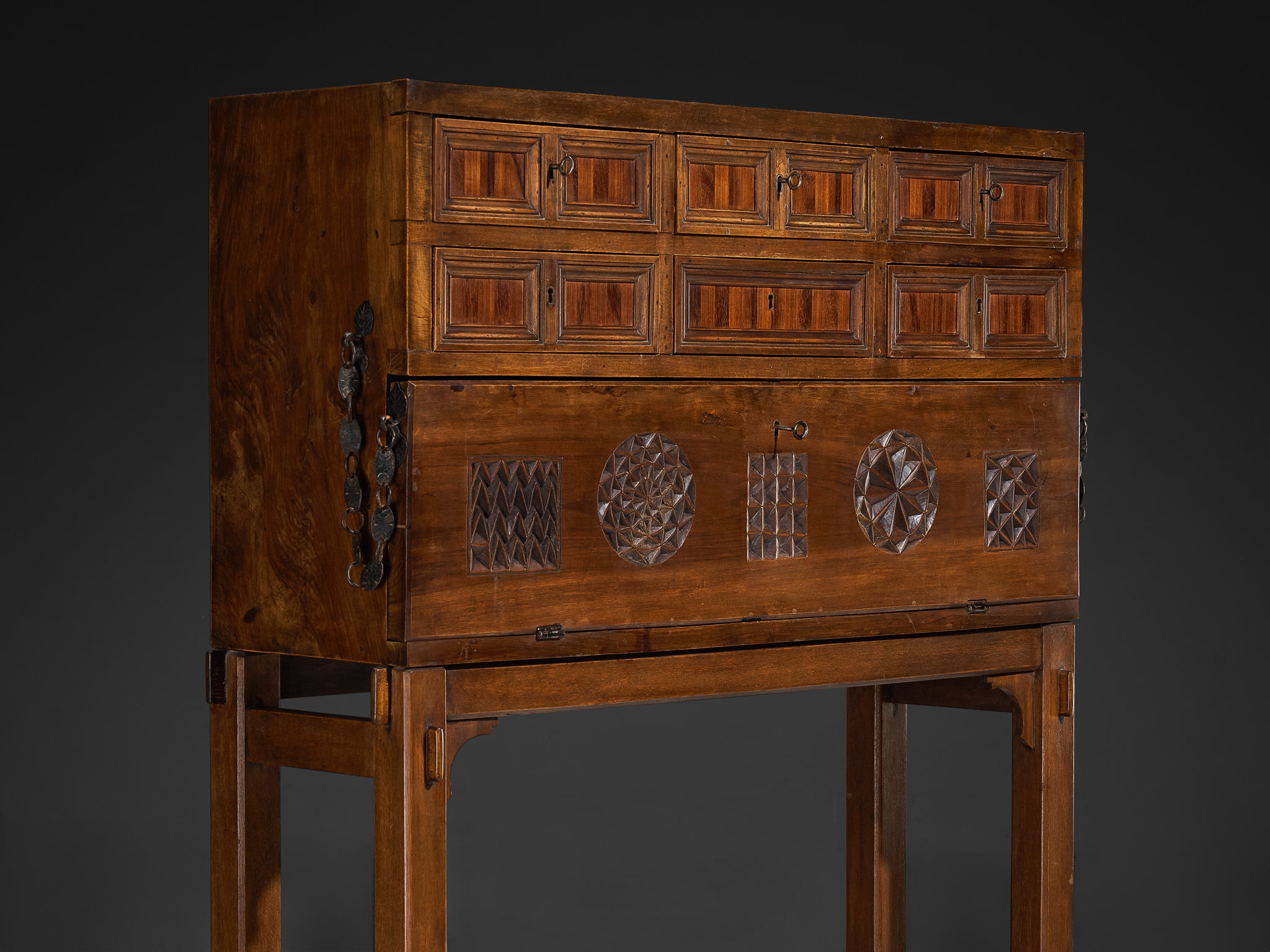 Giuseppe Rivadossi Secretaire in Walnut