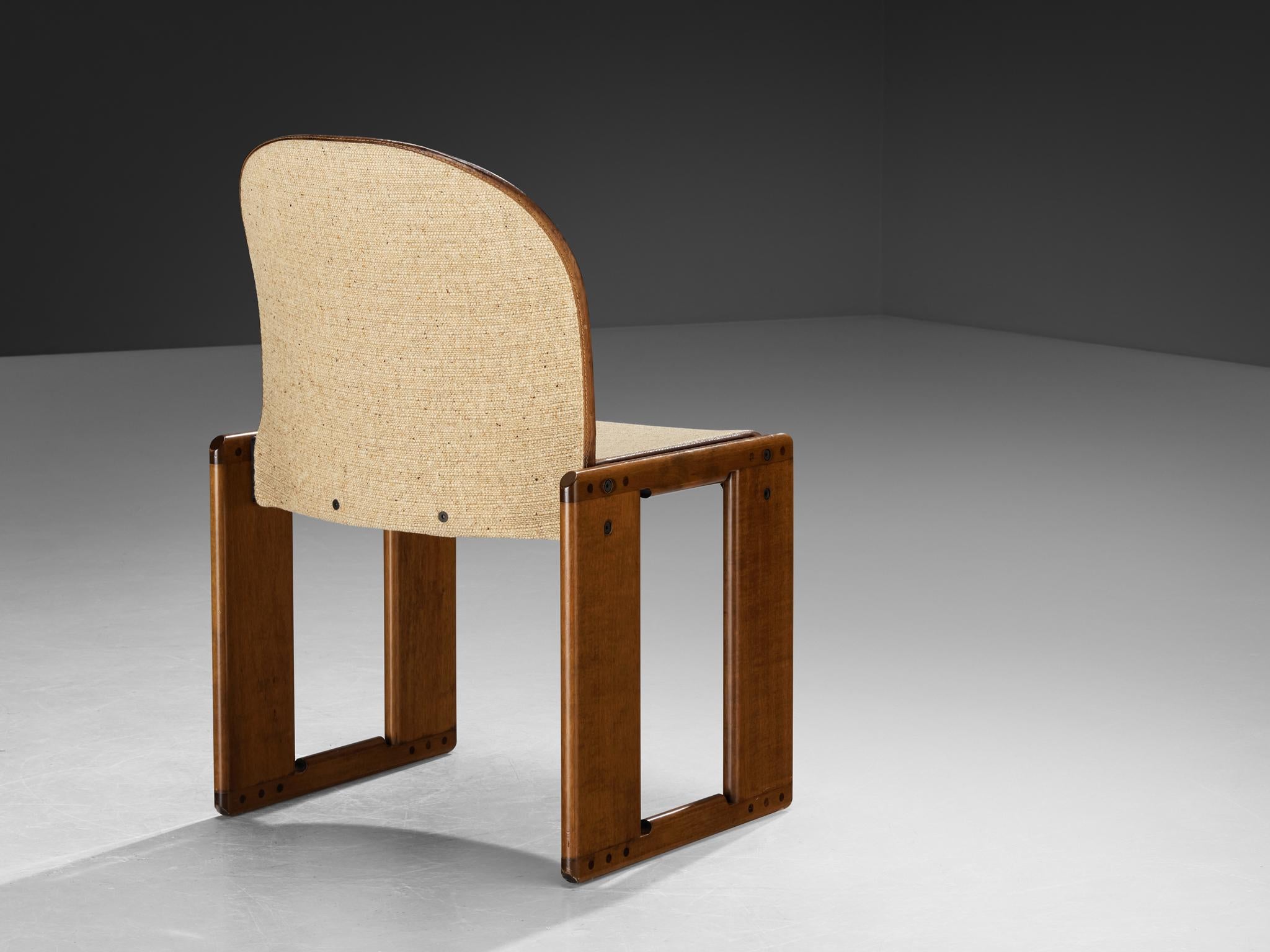 Afra & Tobia Scarpa for B&B Set of Six 'Dialogo' Dining Chairs in Walnut