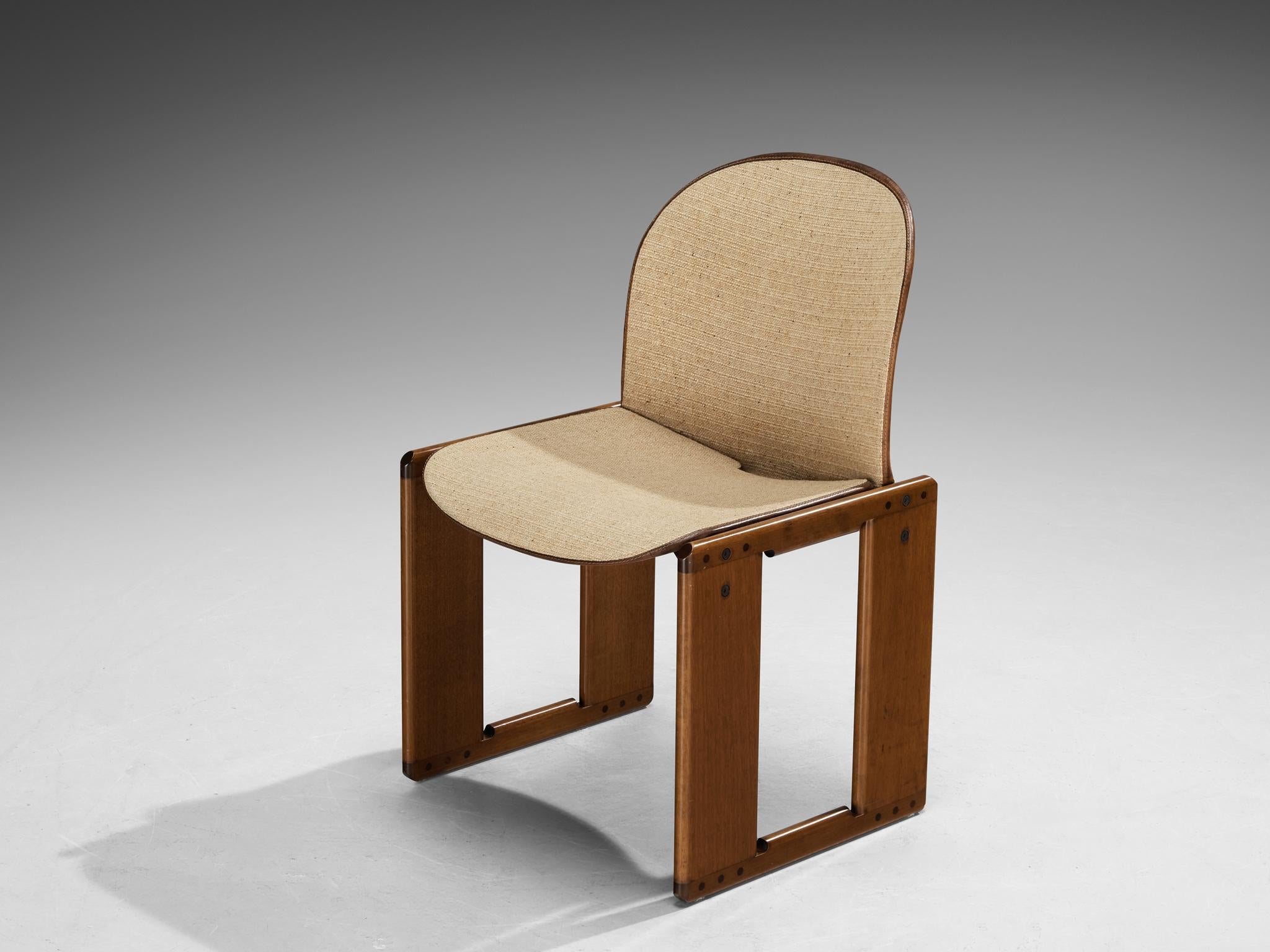 Afra & Tobia Scarpa for B&B Set of Six 'Dialogo' Dining Chairs in Walnut