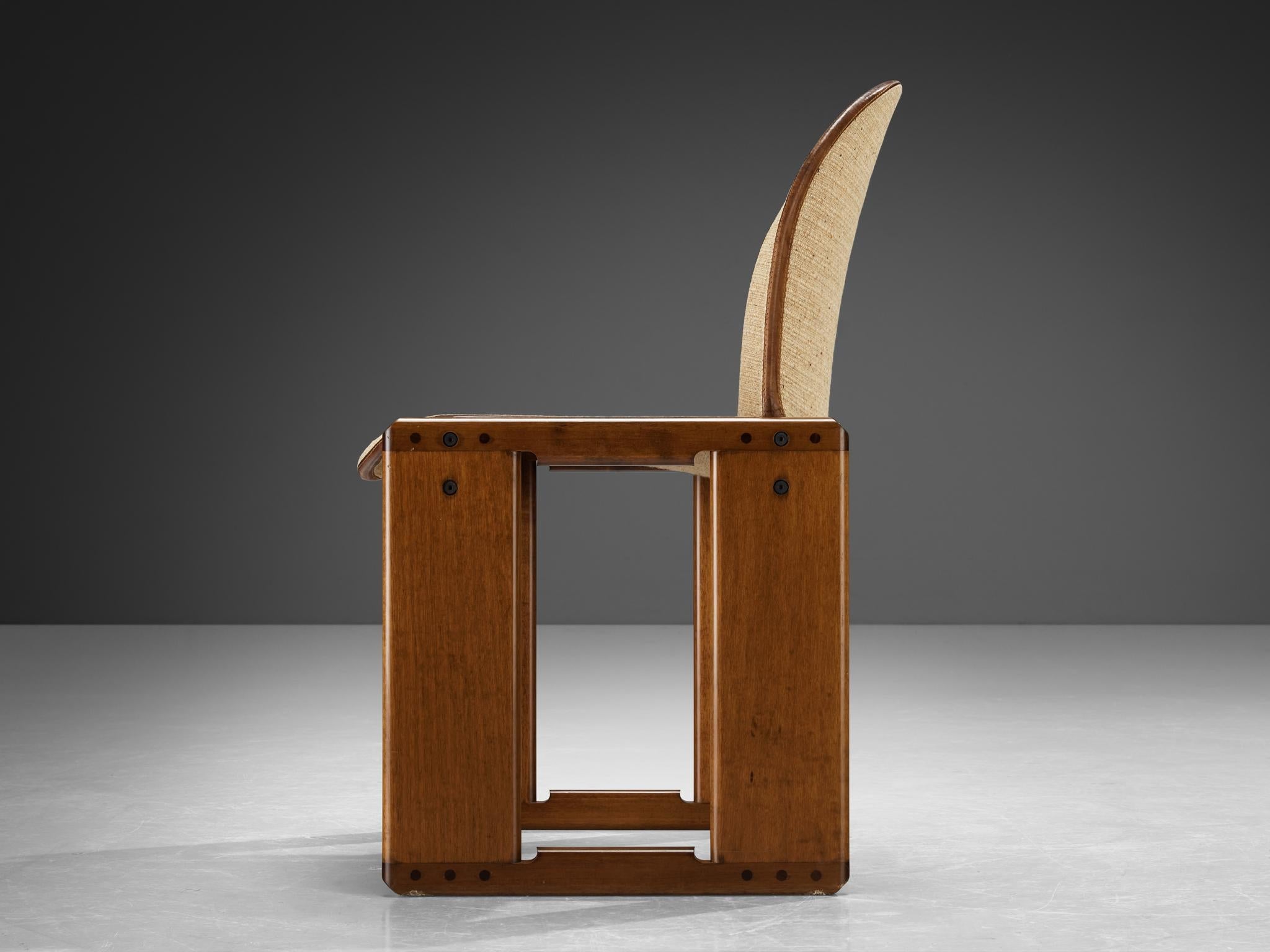 Afra & Tobia Scarpa for B&B Set of Six 'Dialogo' Dining Chairs in Walnut