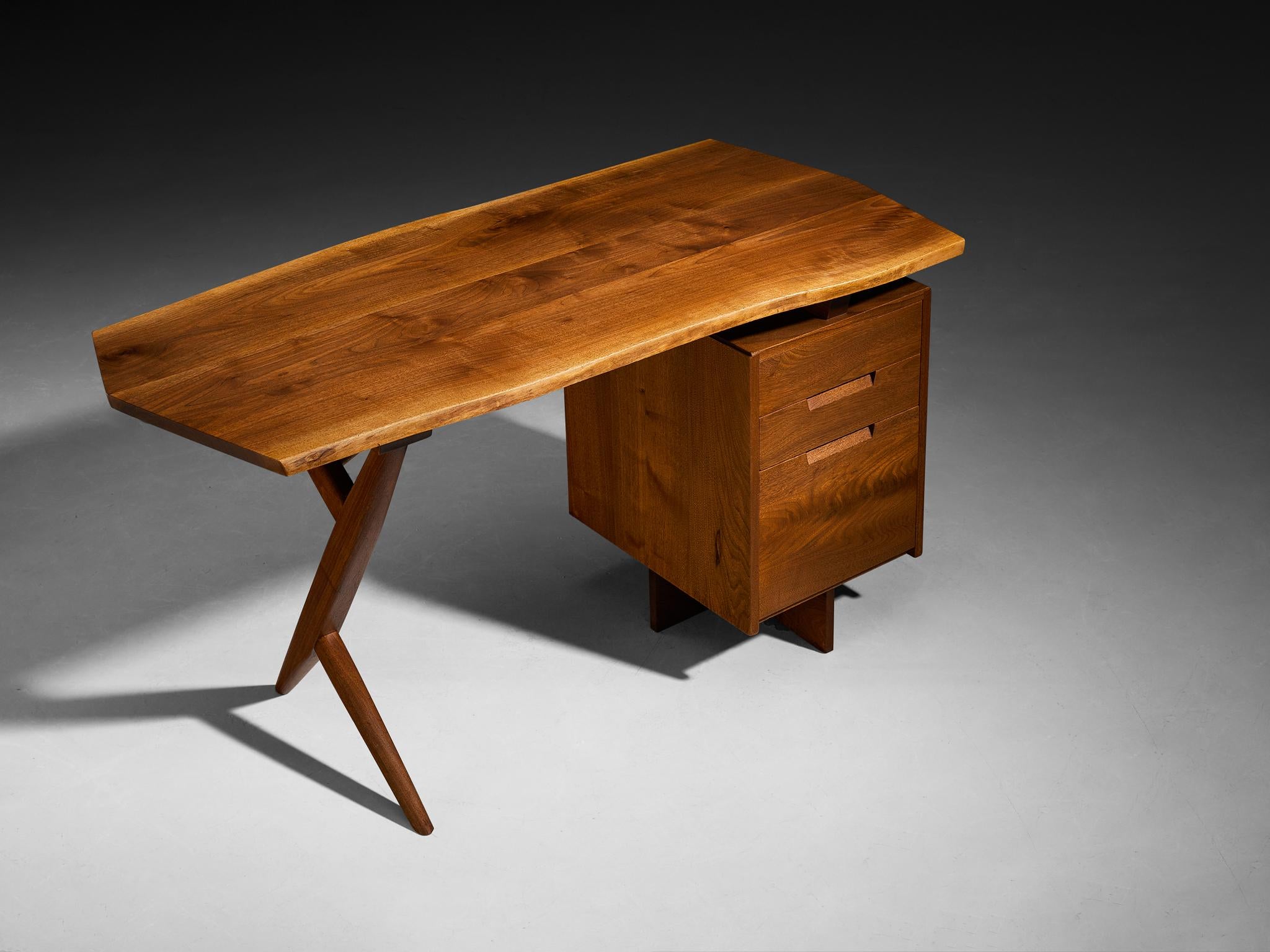 George Nakashima 'Conoid' Writing Desk in American Black Walnut