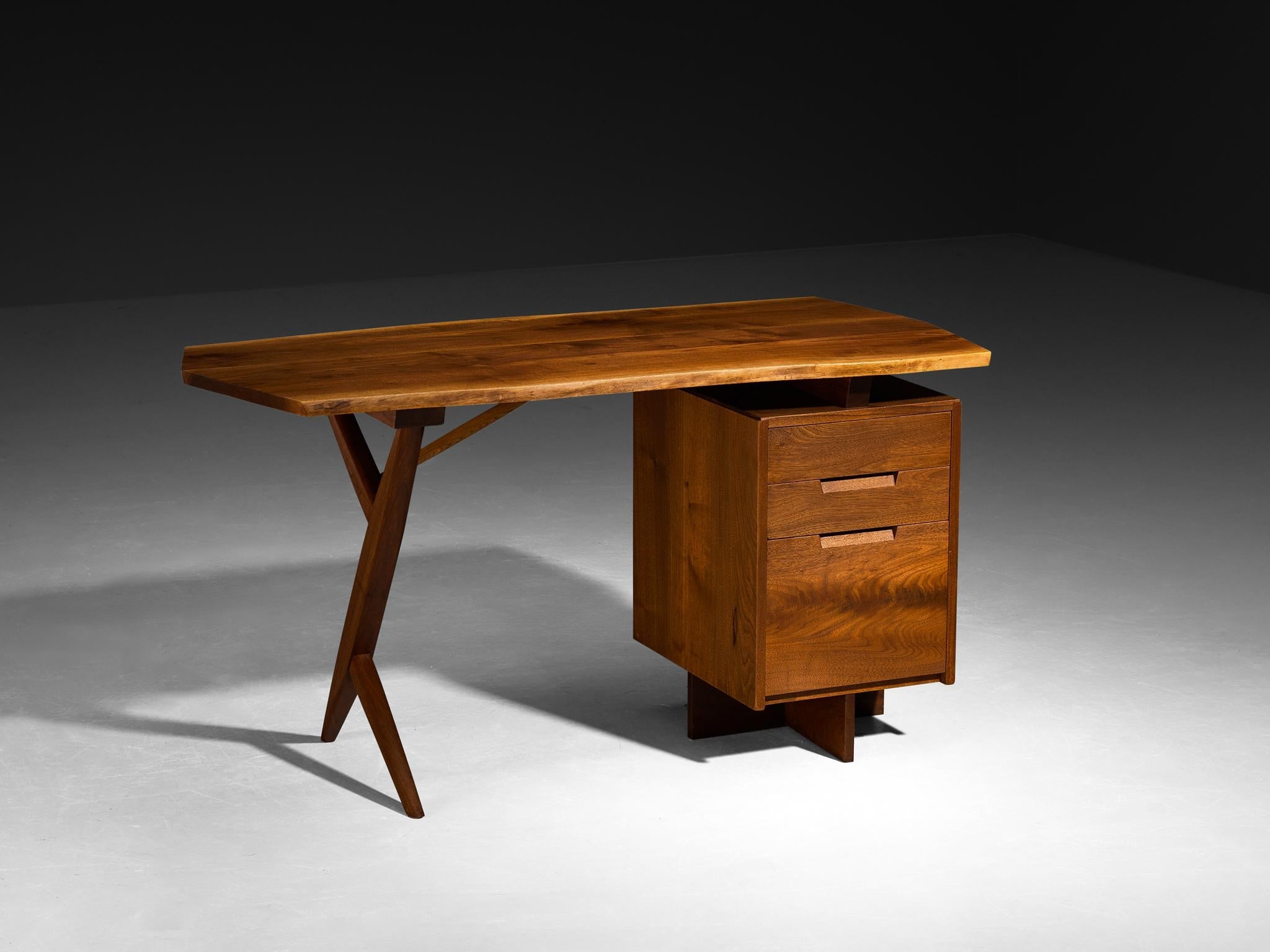 George Nakashima 'Conoid' Writing Desk in American Black Walnut