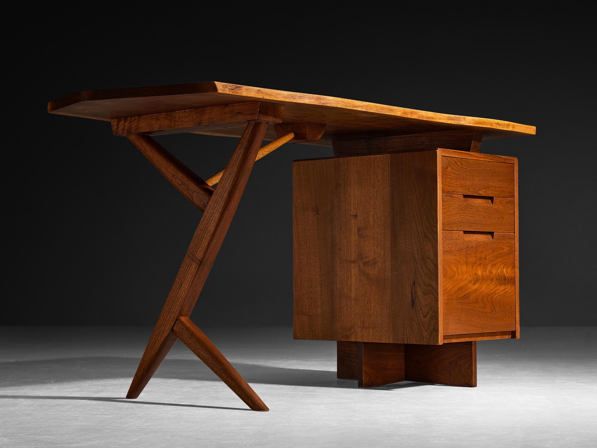 George Nakashima 'Conoid' Writing Desk in American Black Walnut