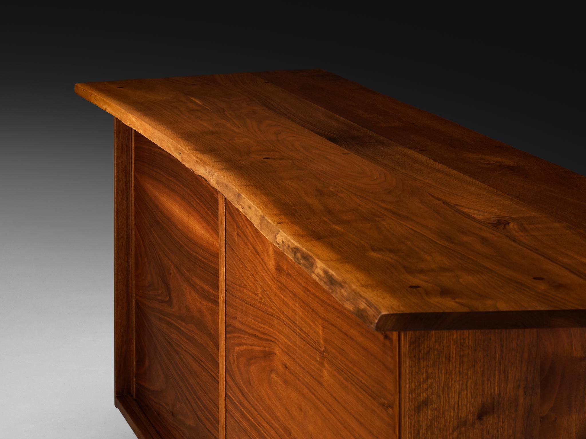 George Nakashima Double Sliding-Door Cabinet in American Black Walnut