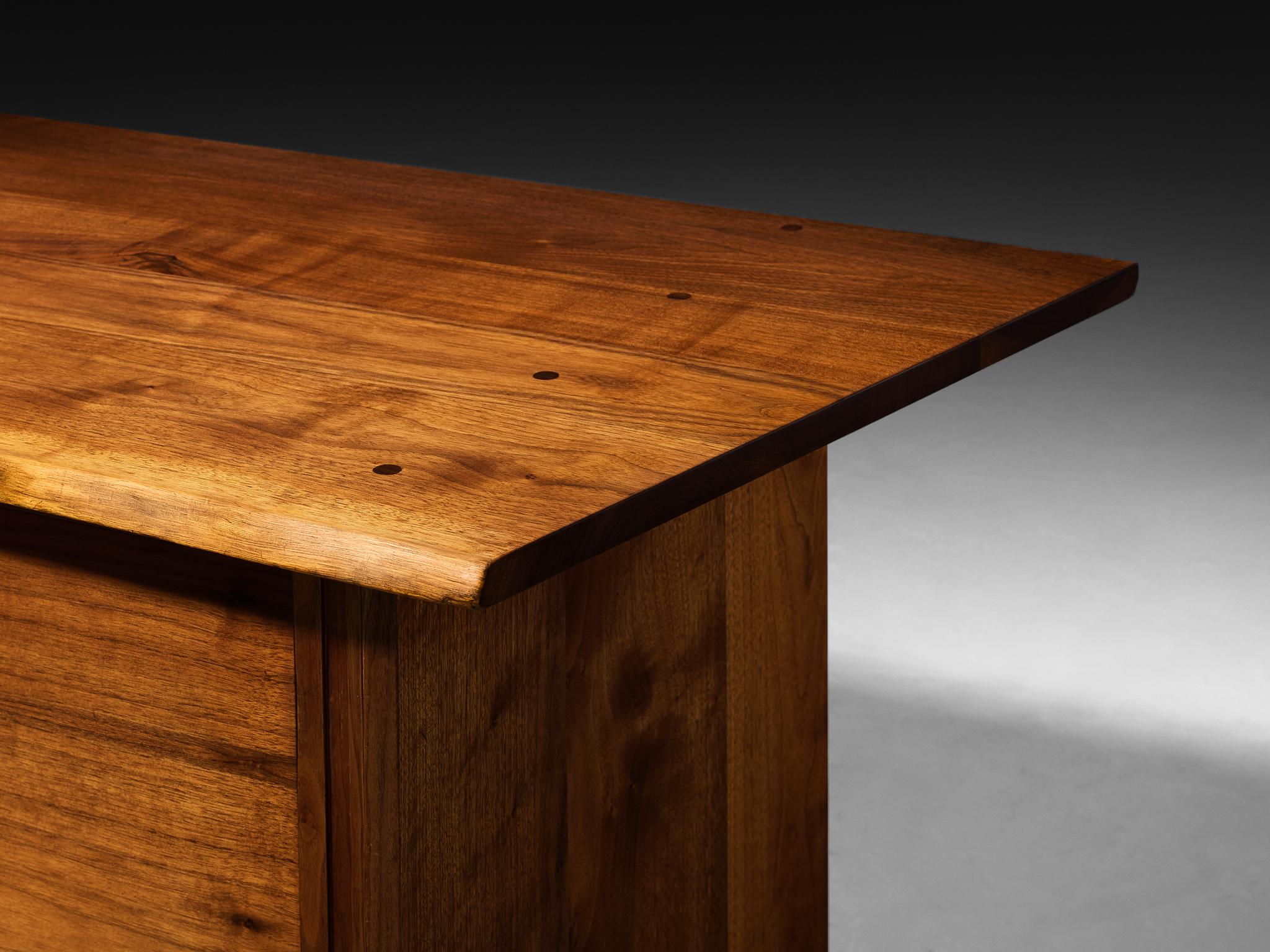 George Nakashima Double Sliding-Door Cabinet in American Black Walnut