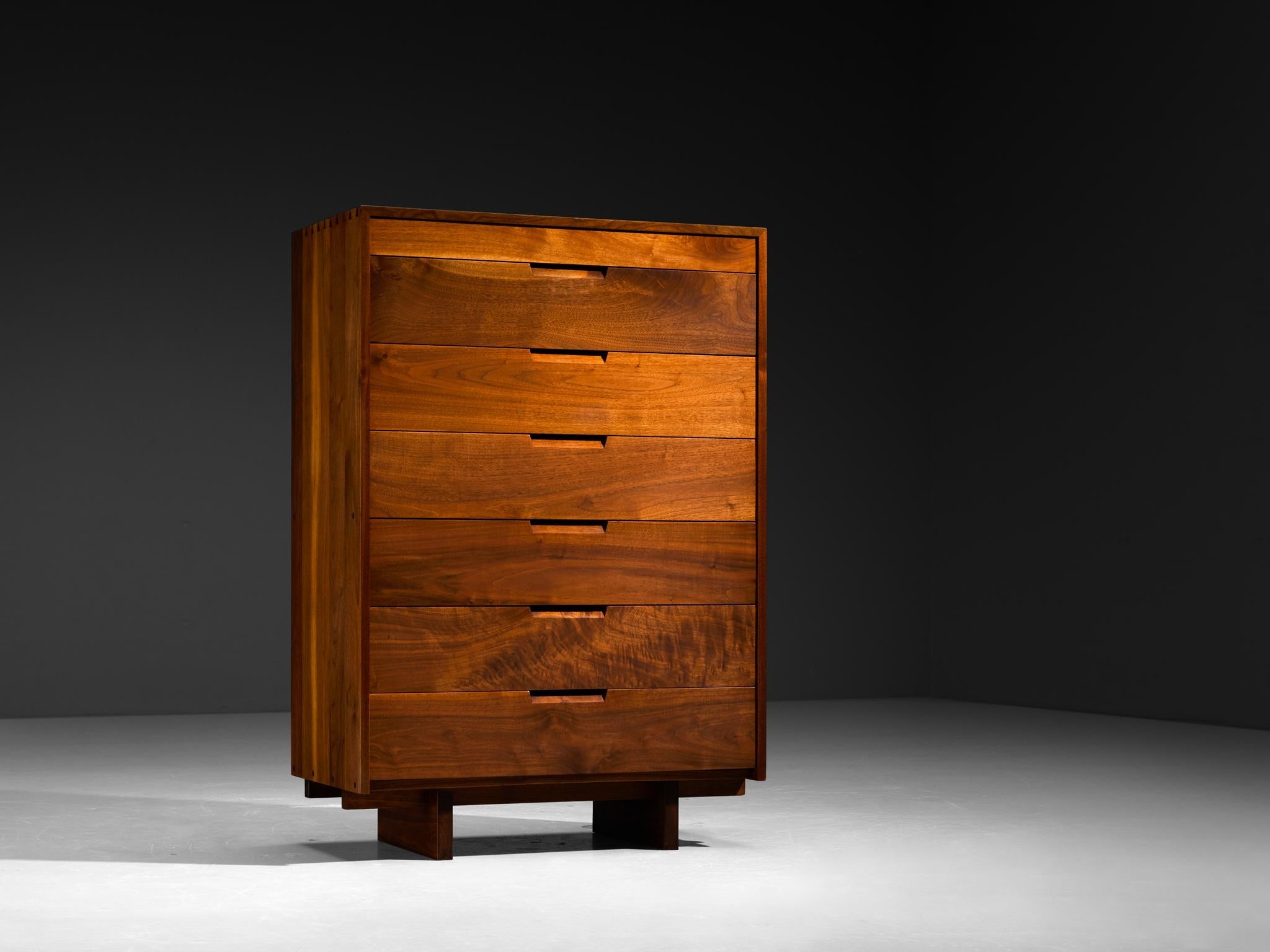 George Nakashima 'Hi Boy' Chest of Drawers in American Black Walnut