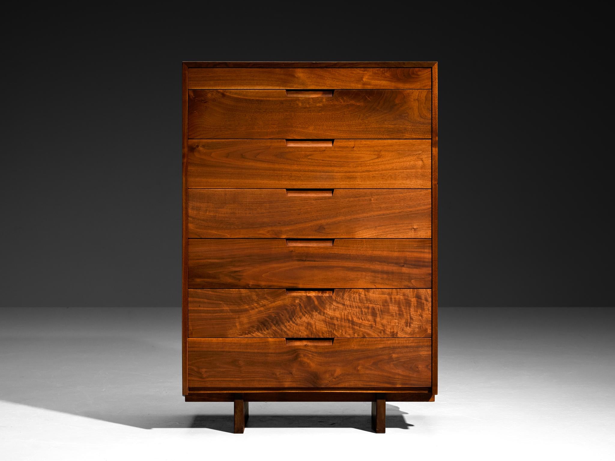 George Nakashima 'Hi Boy' Chest of Drawers in American Black Walnut