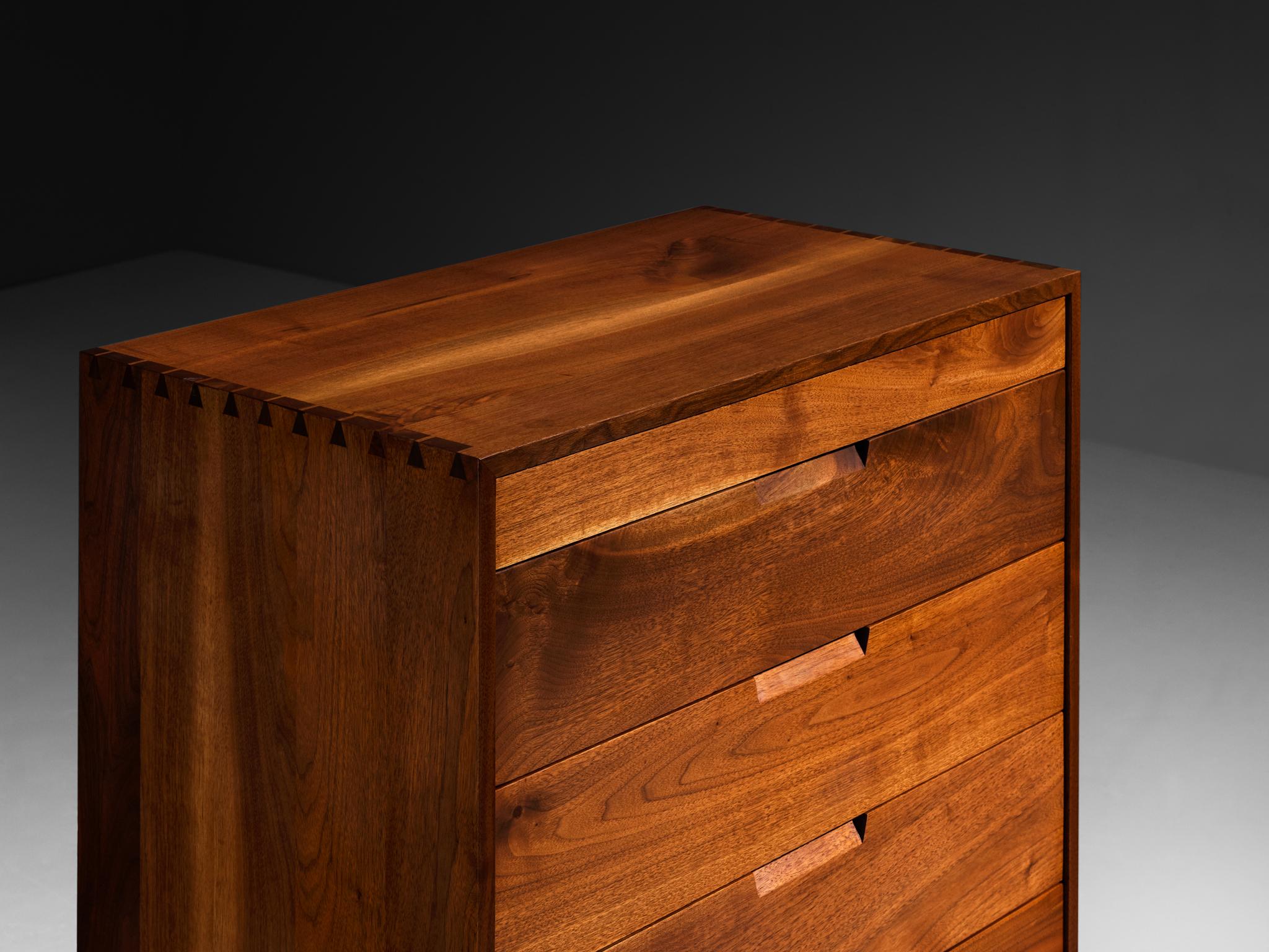 George Nakashima 'Hi Boy' Chest of Drawers in American Black Walnut