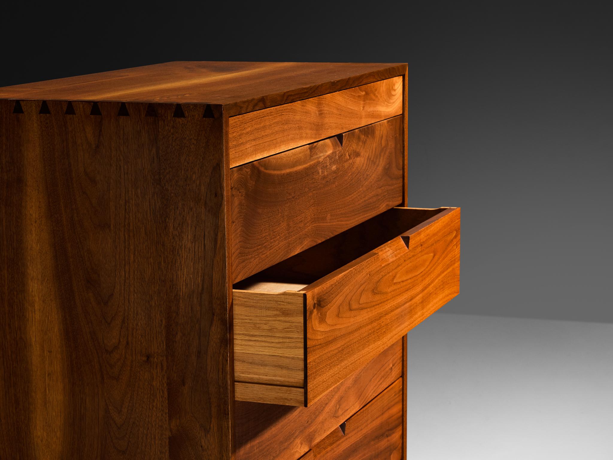 George Nakashima 'Hi Boy' Chest of Drawers in American Black Walnut