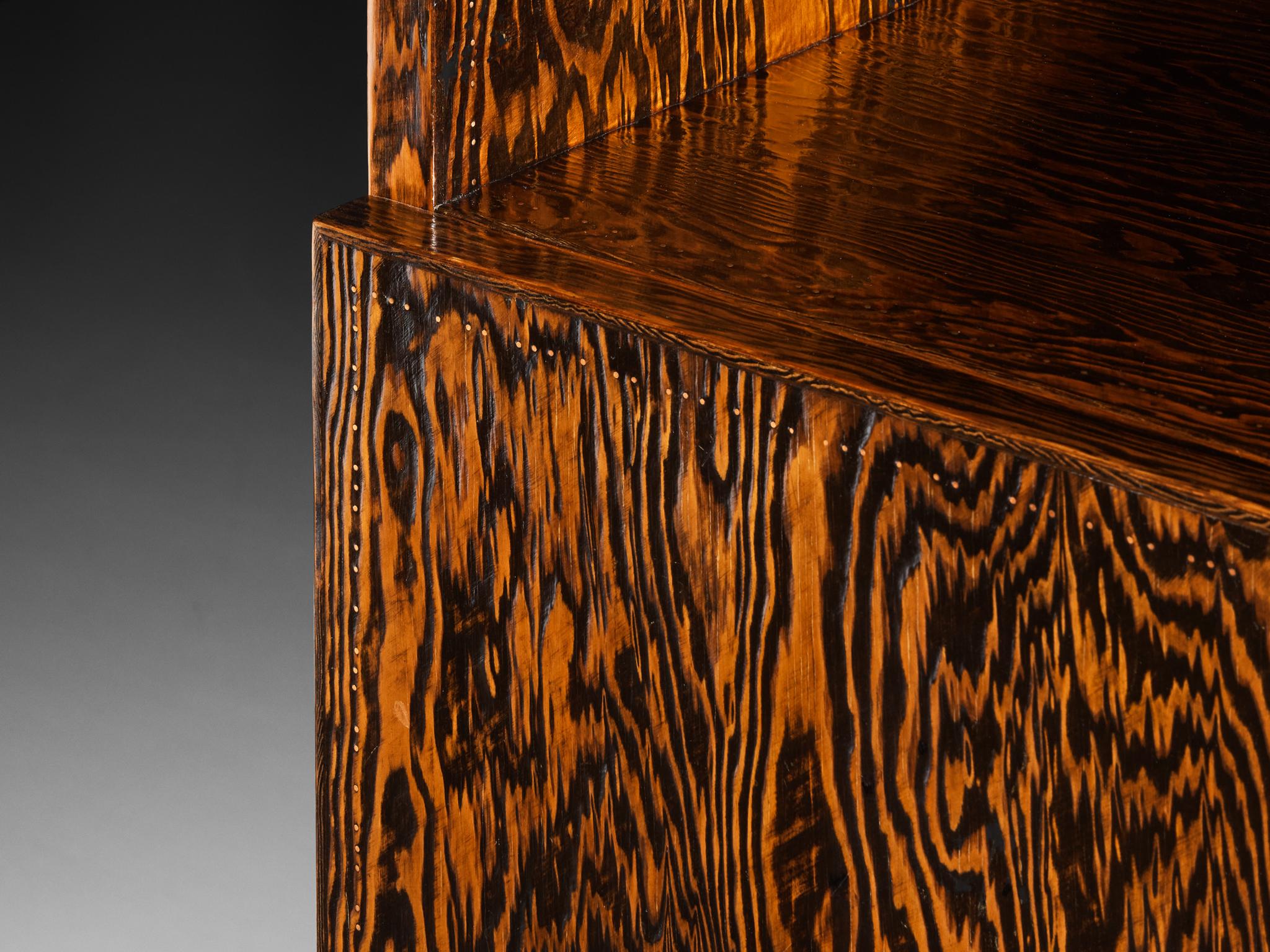 André Sornay Large Cabinet in Oregon Pine and Copper