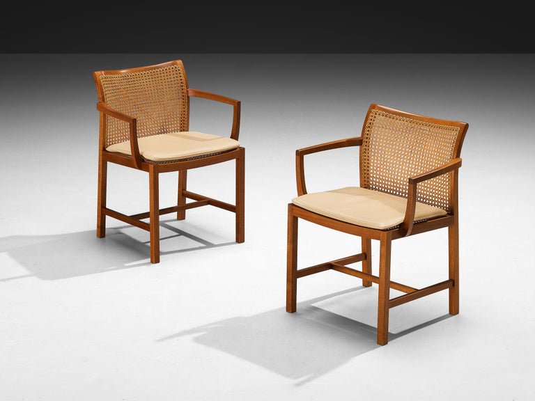 Ditte & Adrian Heath for Søren Horn Set of Ten Armchairs in Mahogany Cane