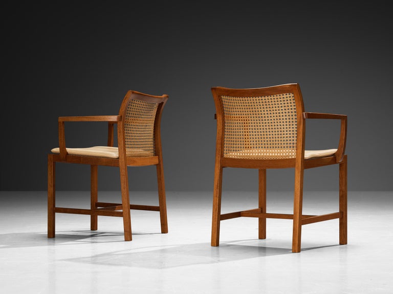 Ditte & Adrian Heath for Søren Horn Set of Ten Armchairs in Mahogany Cane