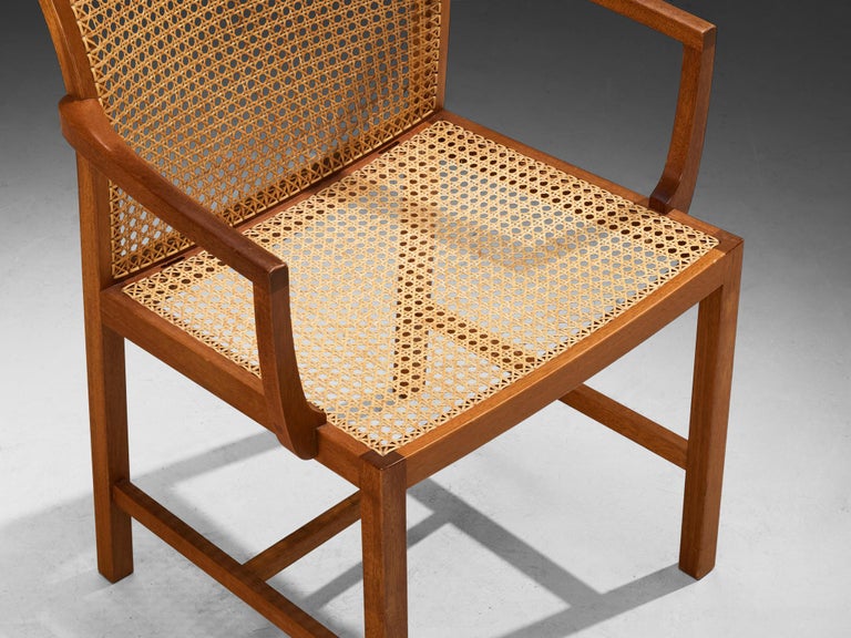 Ditte & Adrian Heath for Søren Horn Set of Ten Armchairs in Mahogany Cane