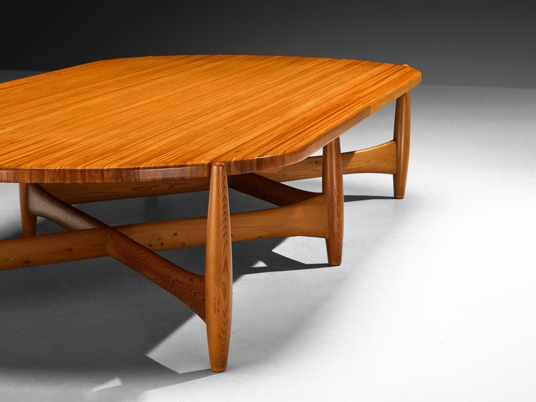 Rare Sergio Rodrigues for ISA Bergamo 'Sheriff' Coffee Table in Solid Pine