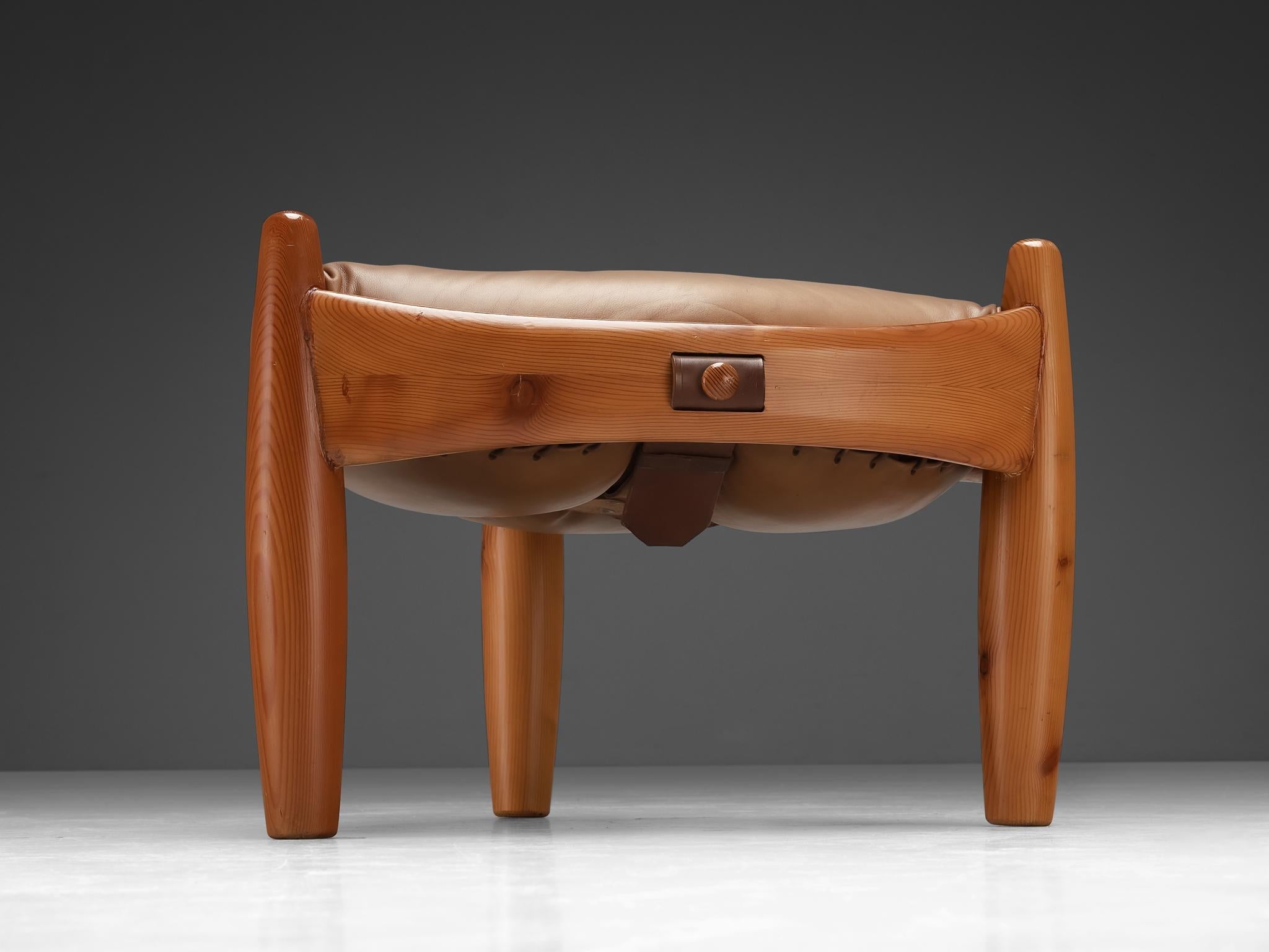 Rare Sergio Rodrigues for ISA Bergamo 'Sheriff' Stools in Solid Pine