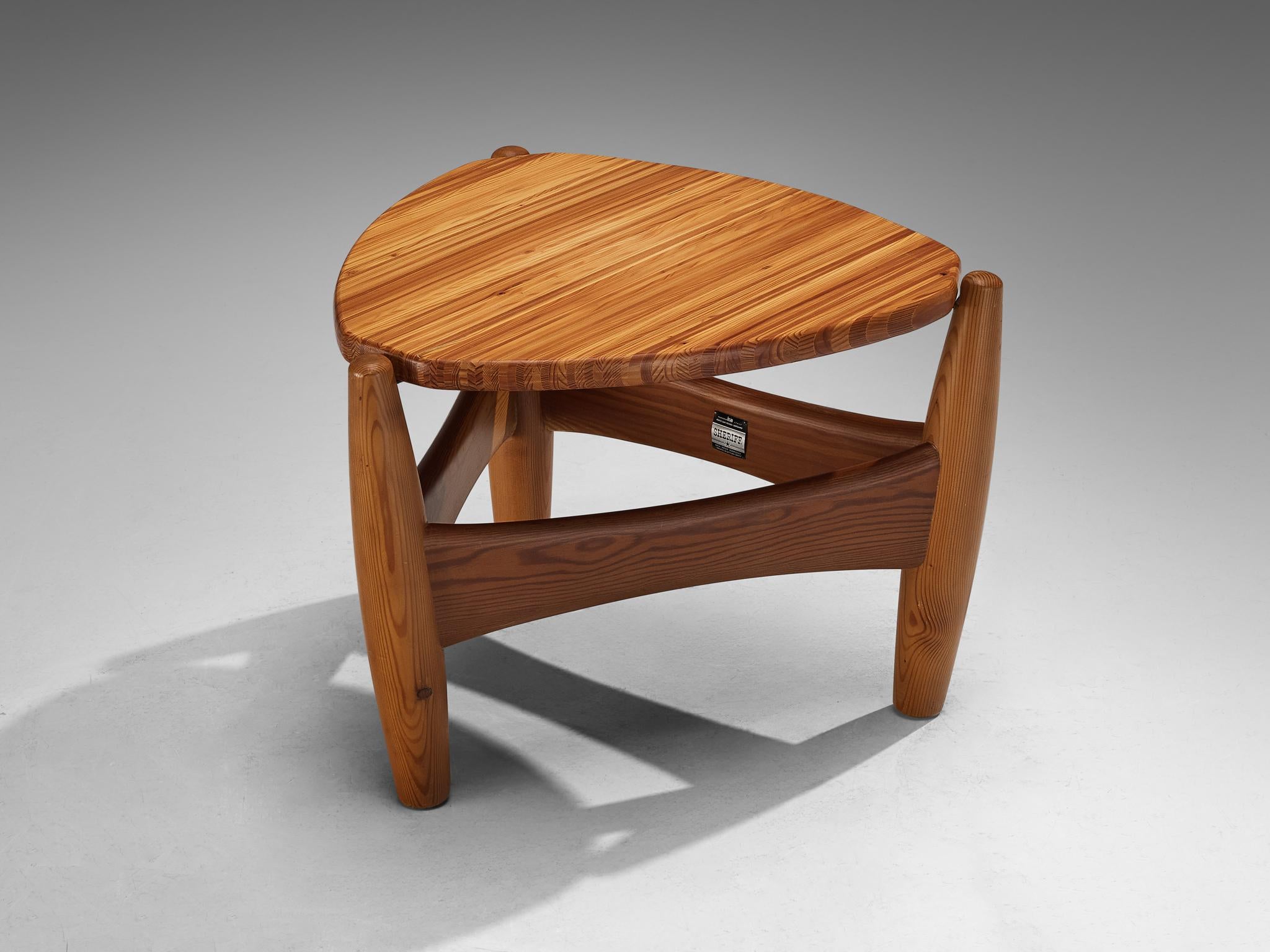 Rare Sergio Rodrigues for ISA Bergamo 'Sheriff' Side Table in Solid Pine